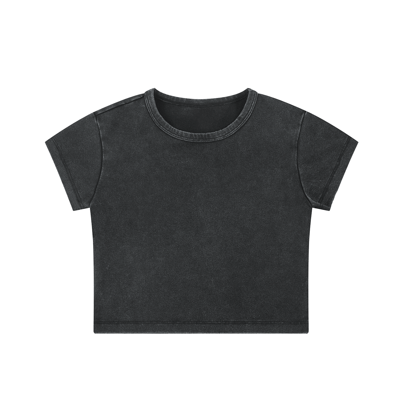 Women's Snow Washed Crop Top – Vintage Oversized Streetwear Tee