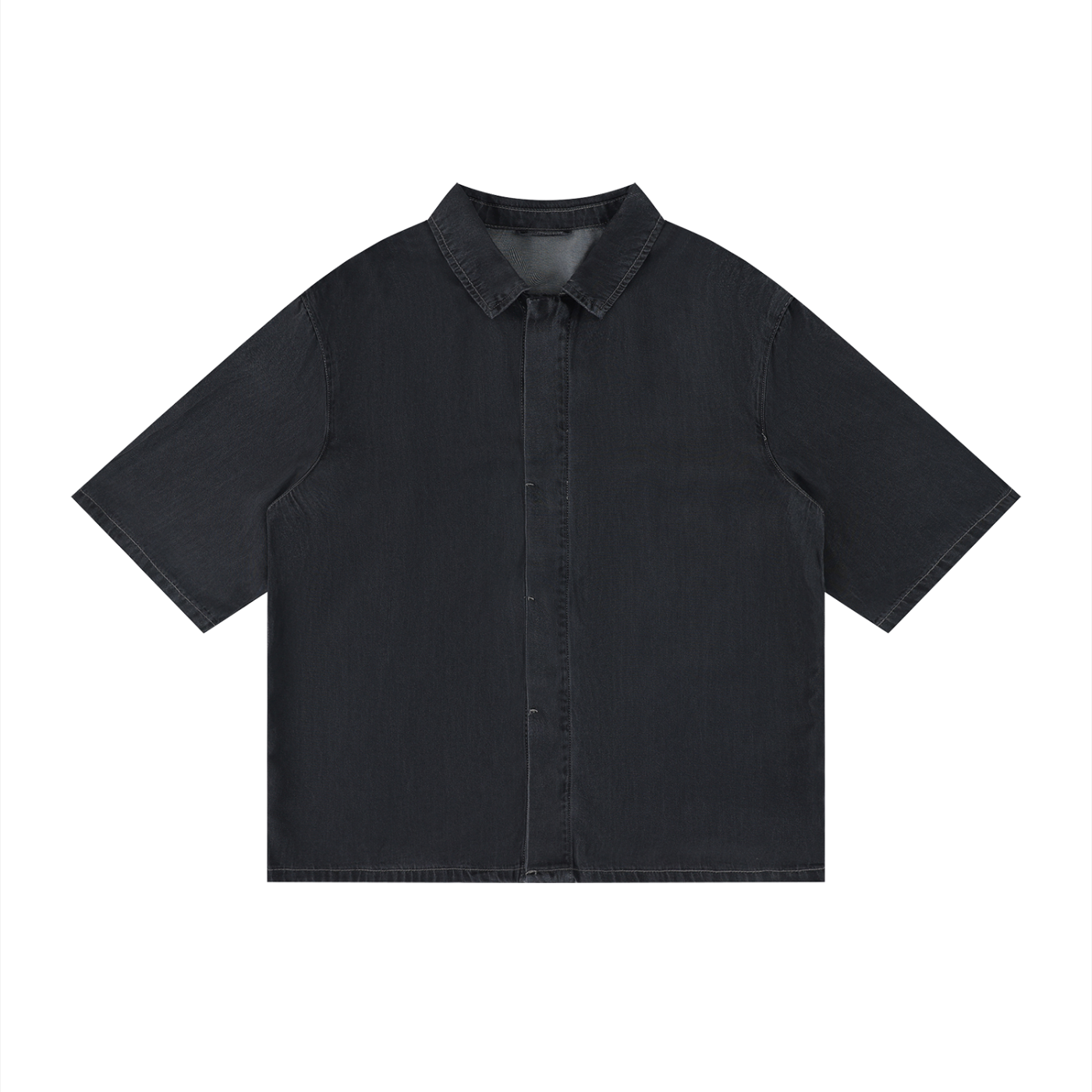 Unisex Vintage Wash Lyocell Drop Shoulder Shirt – Oversized Premium Button-Up