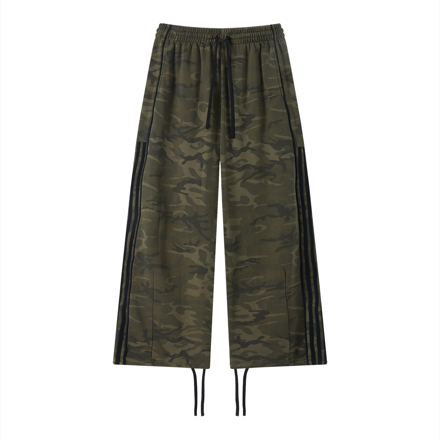 Unisex Camo Wide Leg Sweatpants – Oversized Streetwear Lounge Pants