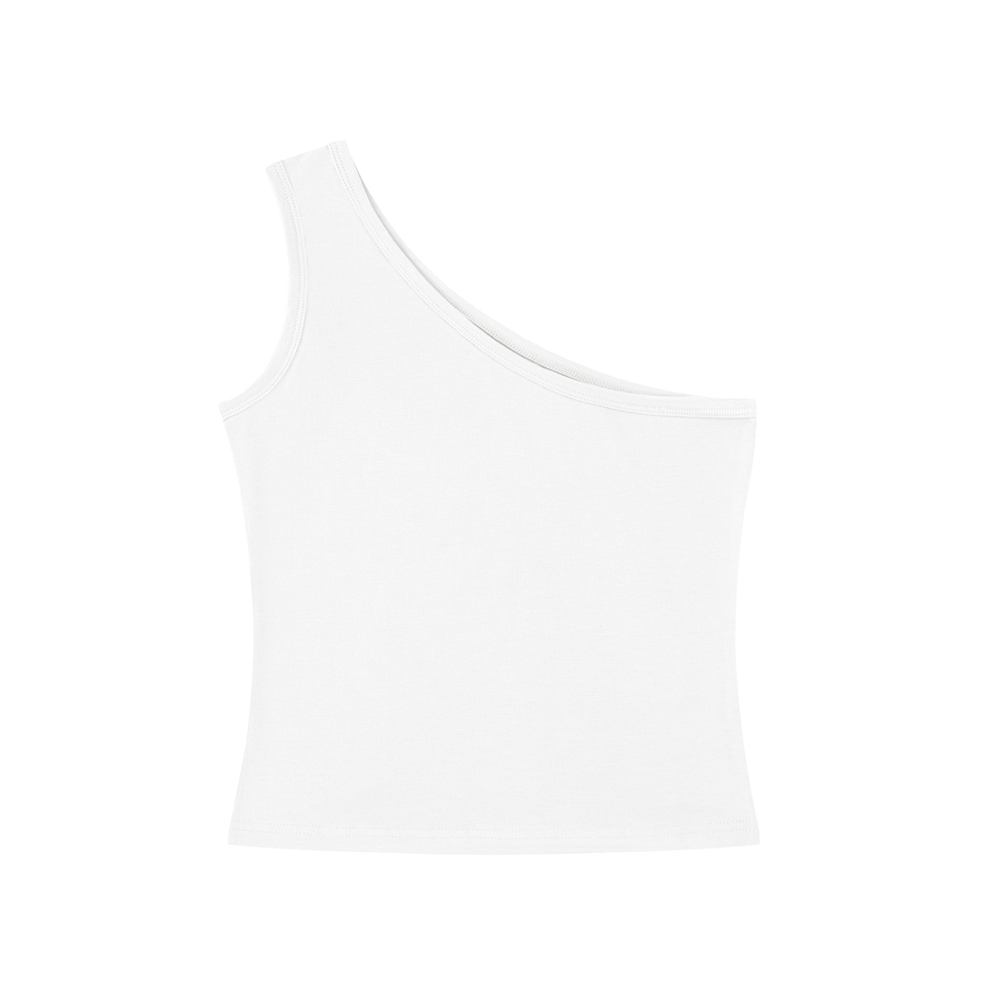 Women's One Shoulder Crop T-Shirt – Slim Fit Trendy Casual Top
