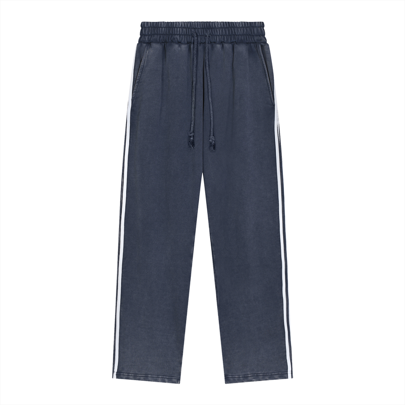 Snow Washed Contrast Tape Sweatpants
