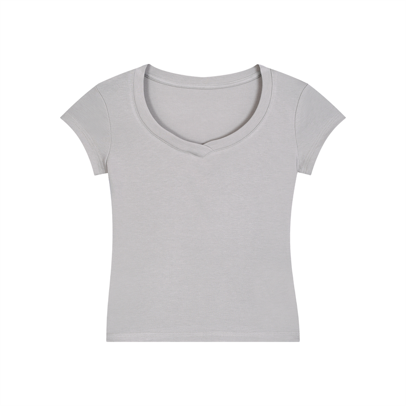 Essential V-Neck Bodycon T-Shirt
