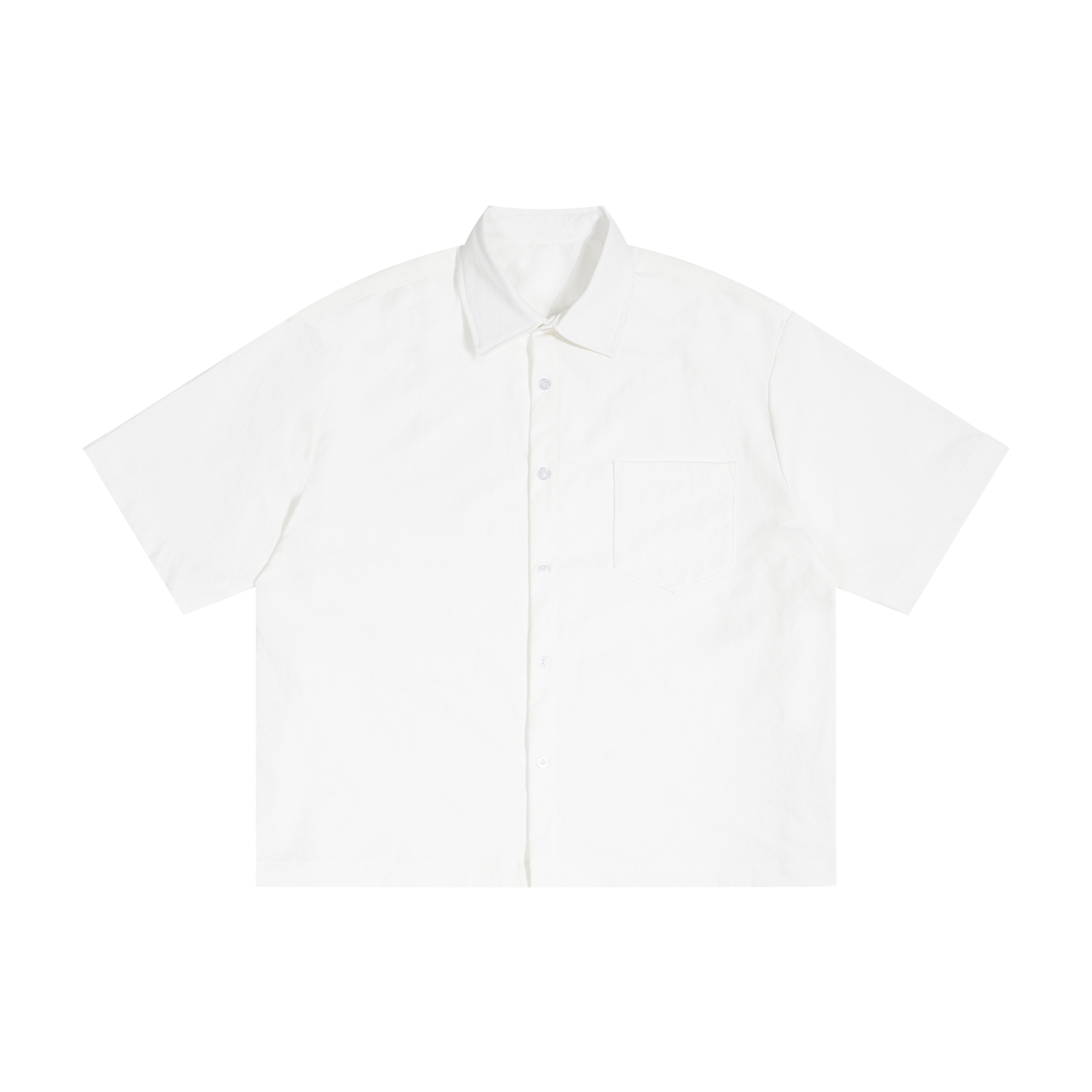 Unisex Heavyweight Boxy Short Sleeve Shirt – Oversized Premium Streetwear Button-Up