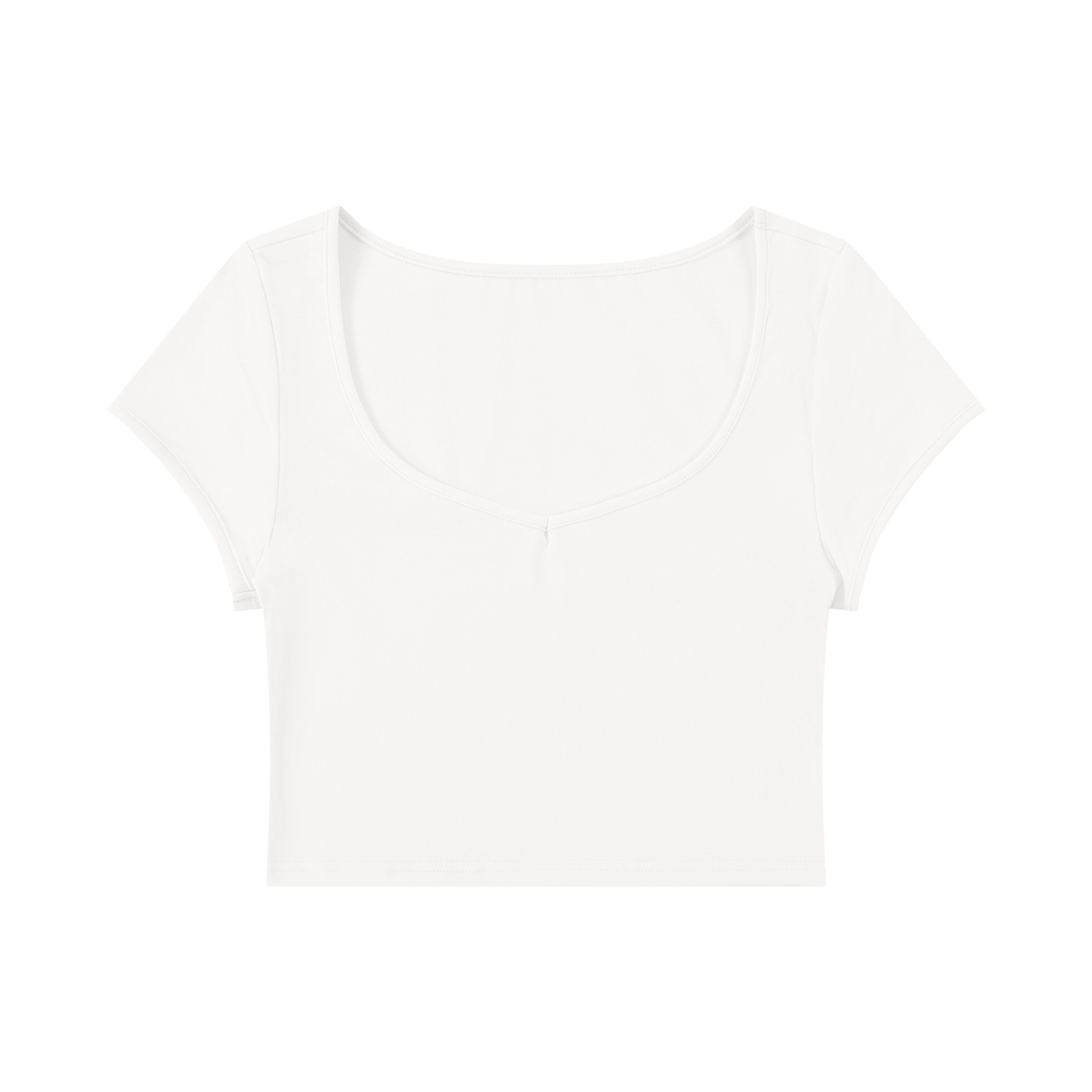 Women's Slim Cap Sleeve Crop T-Shirt – Fitted Everyday Essential Top