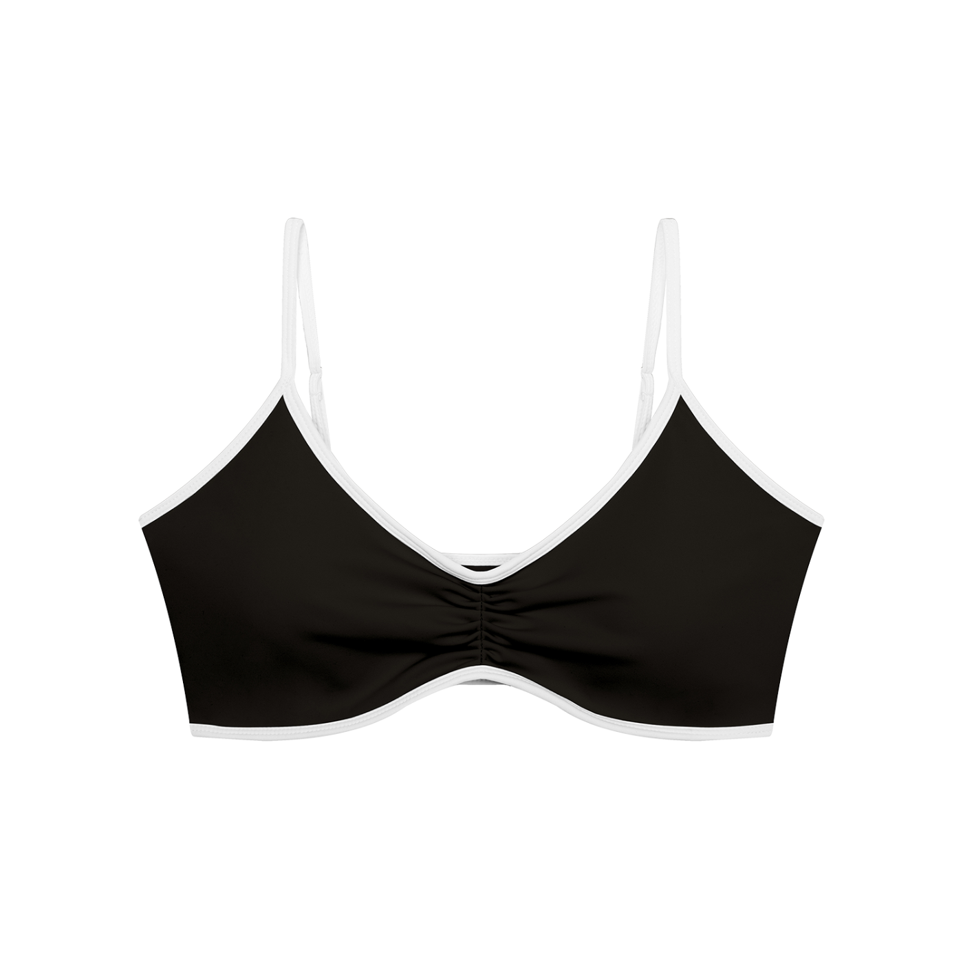 Women's Color Block Ruched V-Neck Sports Bra – Medium Support Activewear Bra