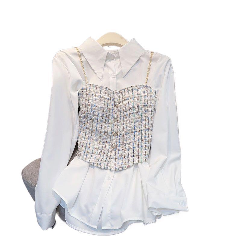 Designer-style Niche White Shirt Top Two-piece Set