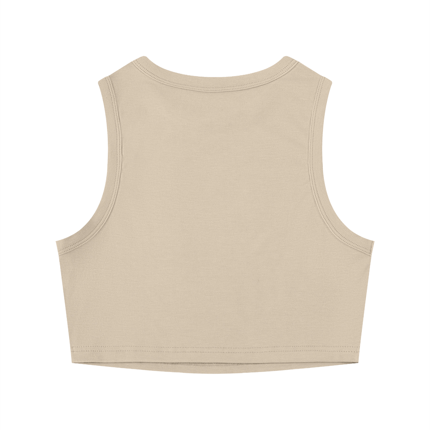 Women's Tight Crew Neck Crop Tank Top – Slim Fit Essential Sleeveless Top