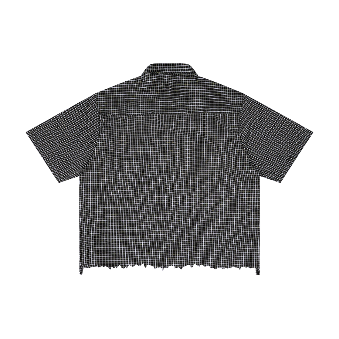Unisex Distressed Plaid Boxy Shirt – Oversized Vintage Streetwear Flannel