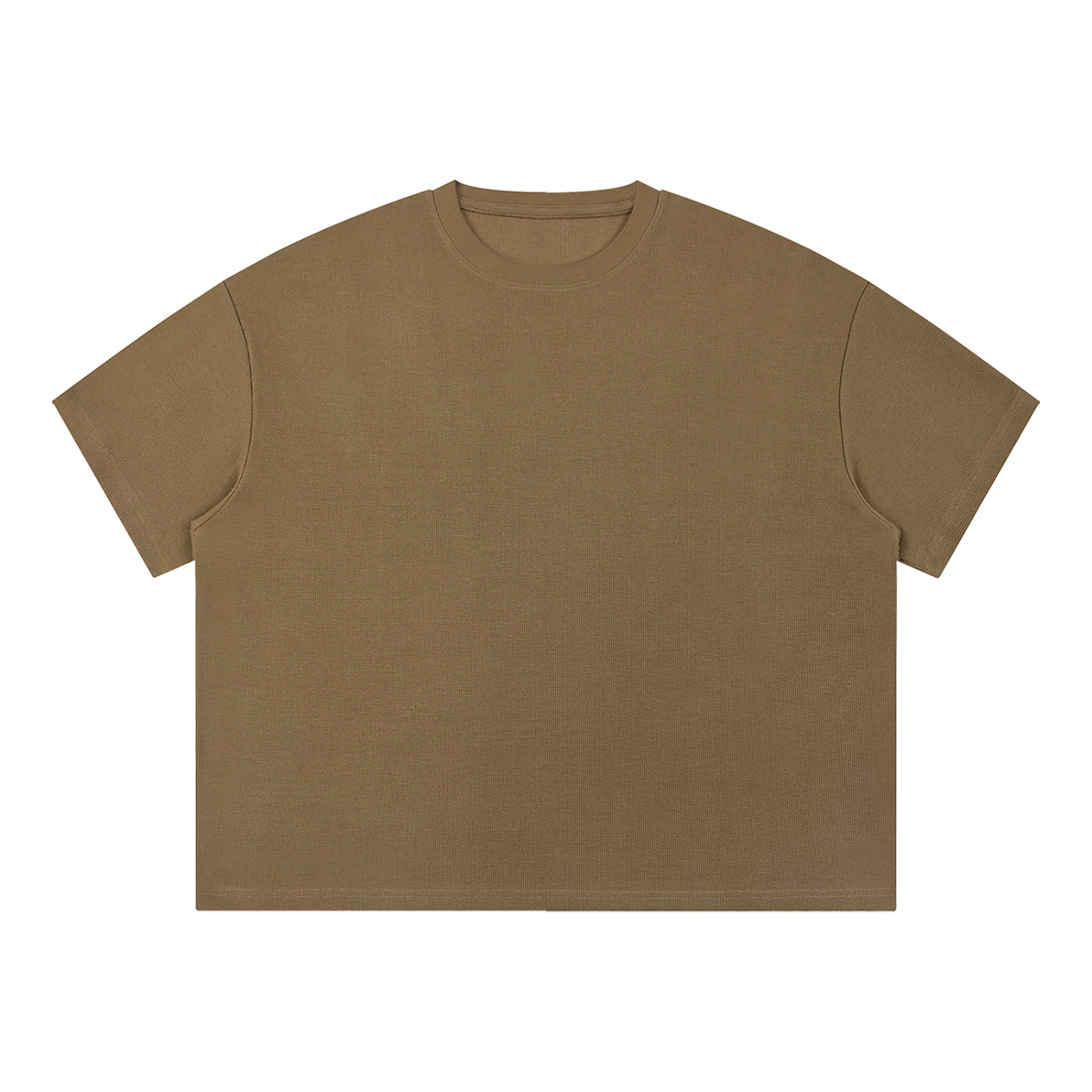 Unisex Waffle Boxy T-Shirt – Oversized Textured Streetwear Tee