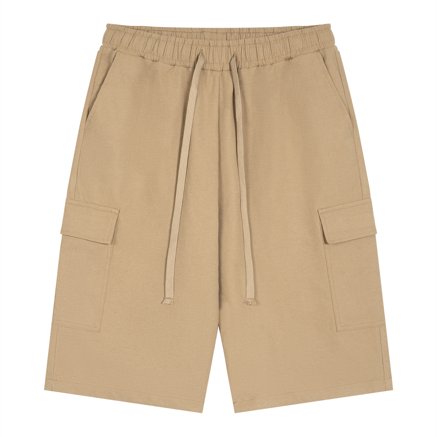 Unisex Drawstring Cargo Shorts – Relaxed Fit Utility Streetwear Shorts with Pockets