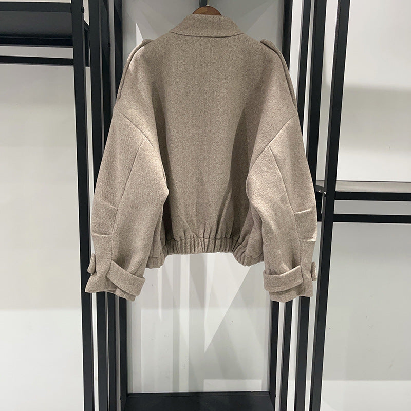 Women's Wool Jacket and Mini Skirt Set