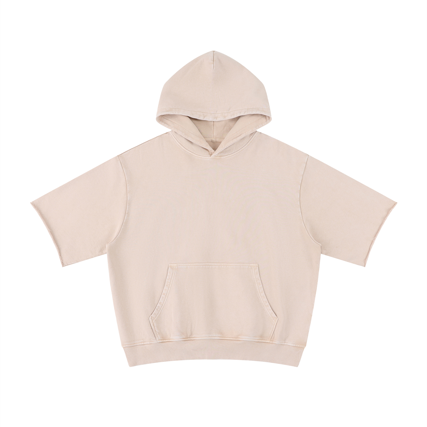 Unisex Mineral Wash Short Sleeve Hoodie – Oversized Vintage Streetwear Hooded Tee