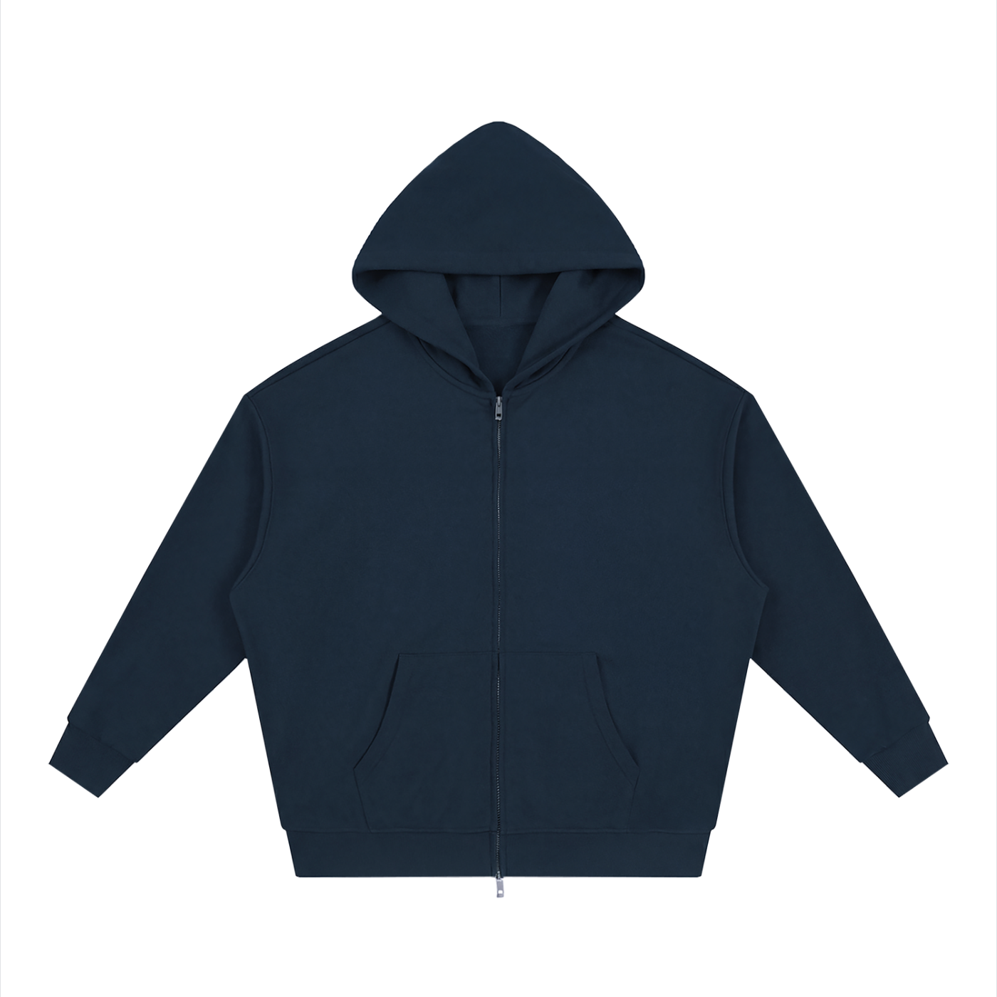 Unisex Loose Fit Full-Zip Hoodie – Premium Casual Streetwear Sweatshirt