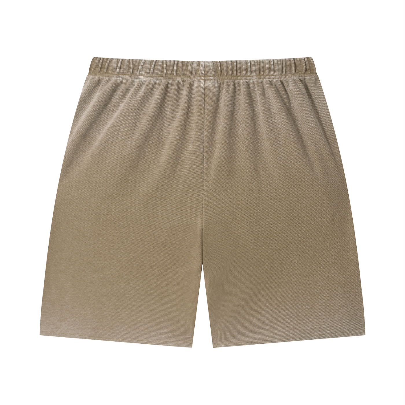 Unisex Vintage Wash Sunfade Waffle Raw Hem Shorts – Oversized Retro Streetwear Shorts