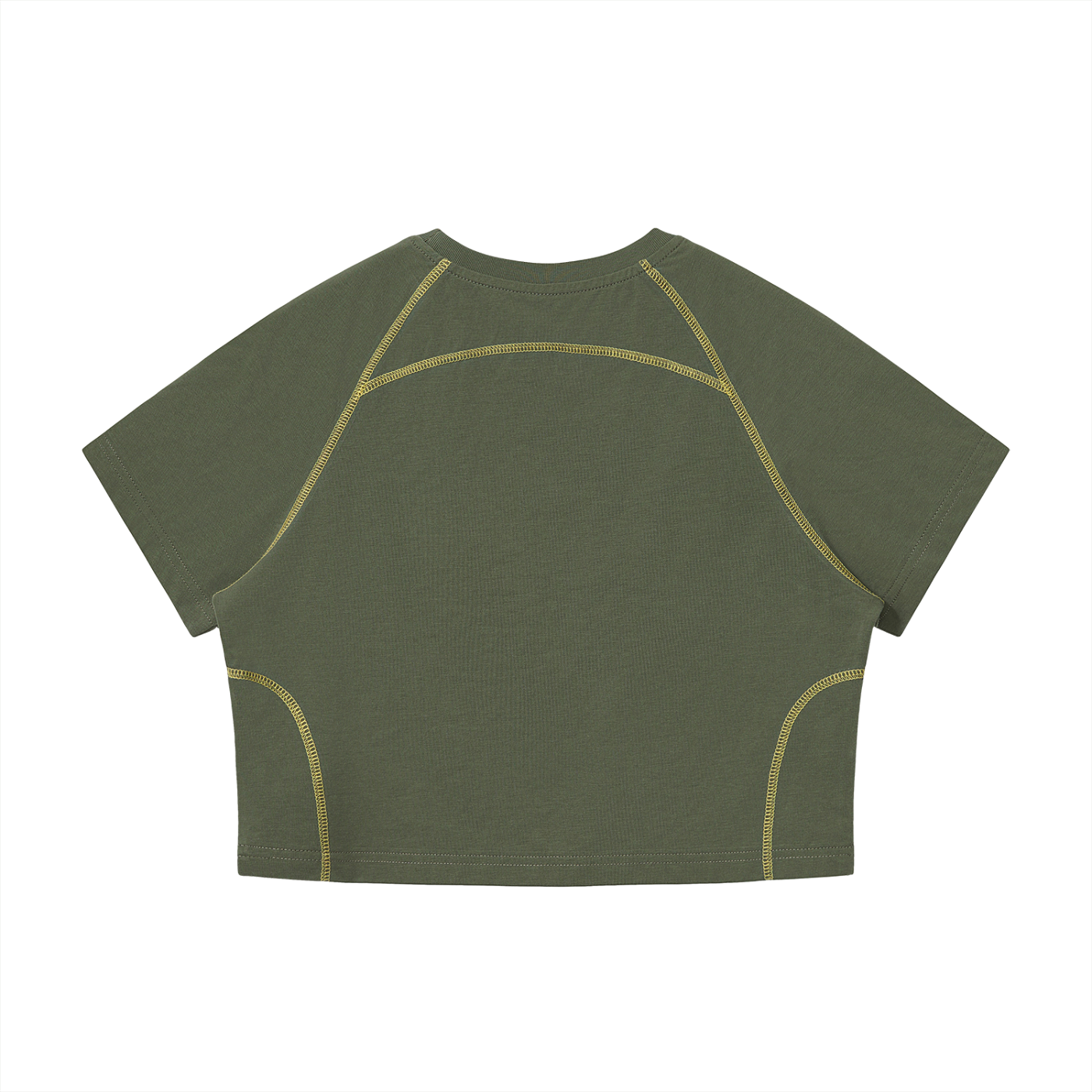Women's Contrast Stitch Raglan Crop T-Shirt – Slim Fit Retro Crop Top