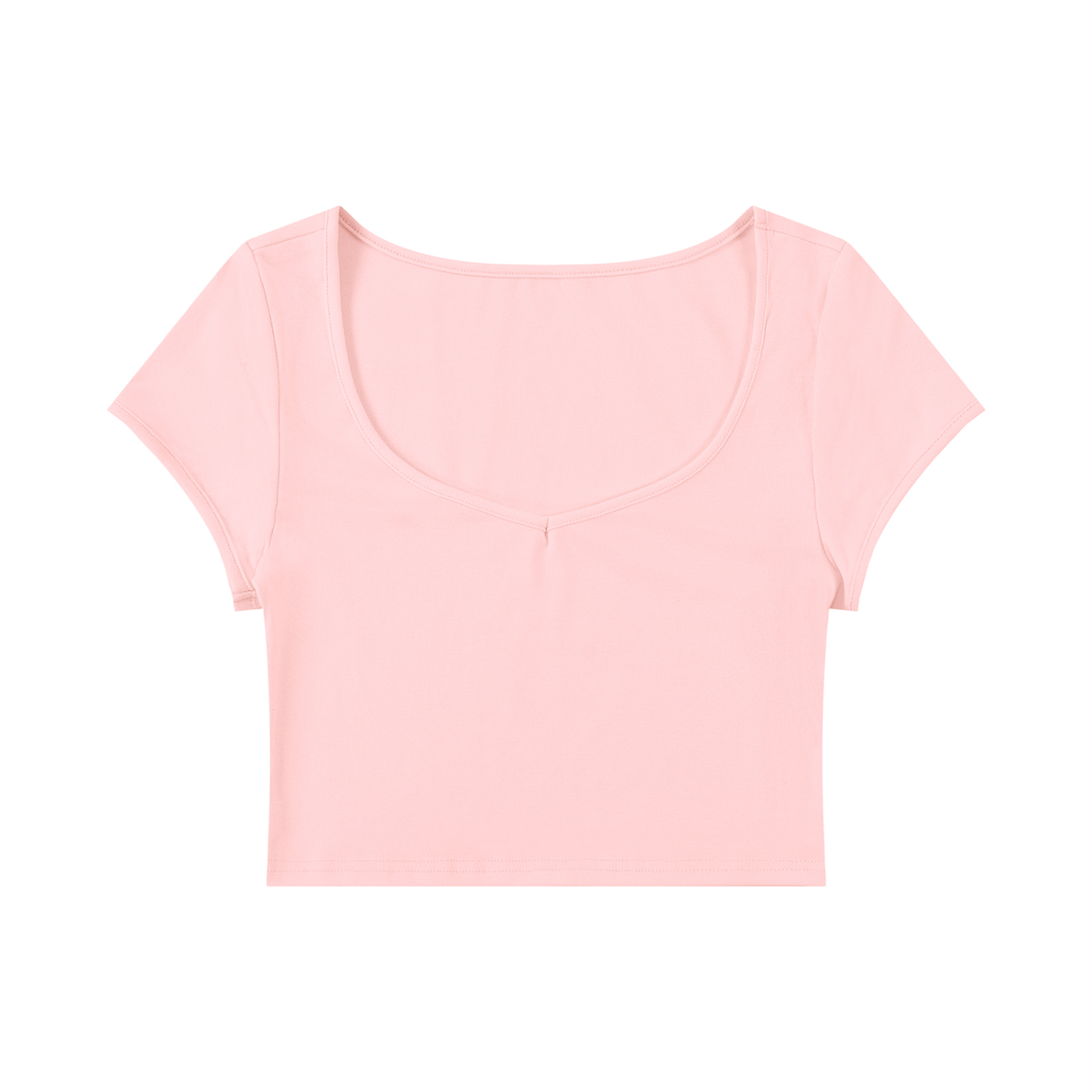 Women's Slim Cap Sleeve Crop T-Shirt – Fitted Everyday Essential Top
