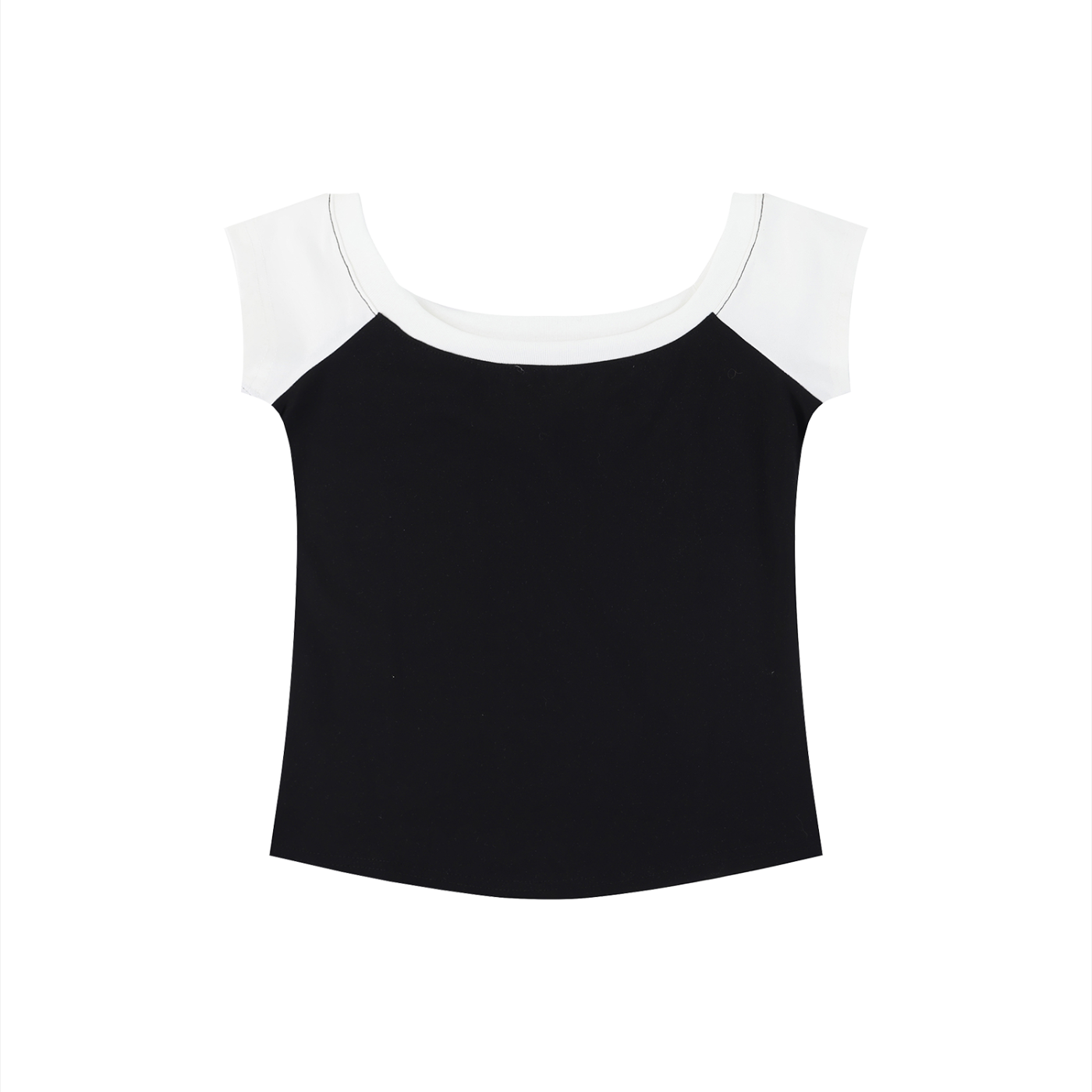 Women's Off-the-Shoulder Crop T-Shirt – Slim Fit Casual Fashion Top