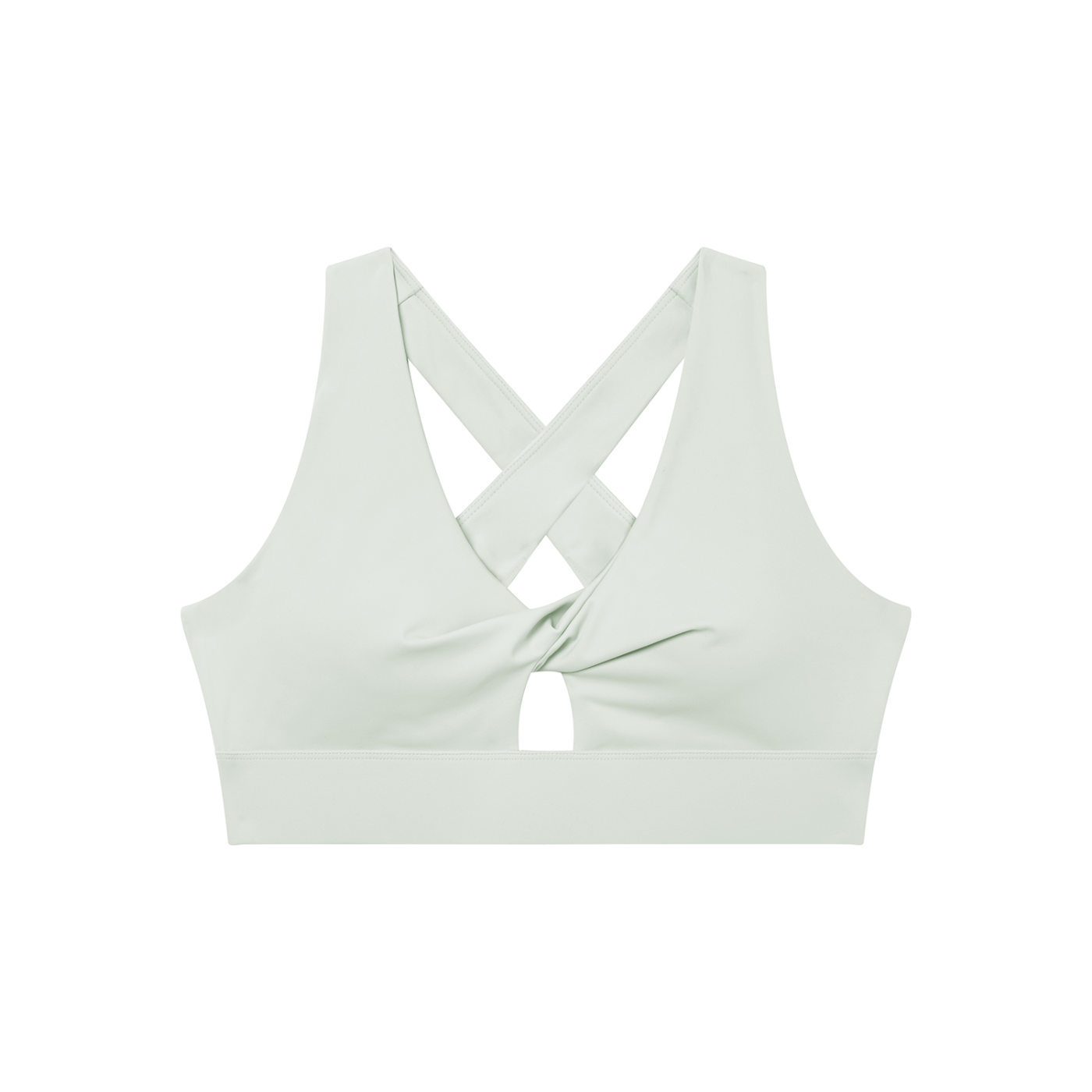 Women's Twist Front V-Neck Sports Bra – Seamless Medium Support Activewear Bra