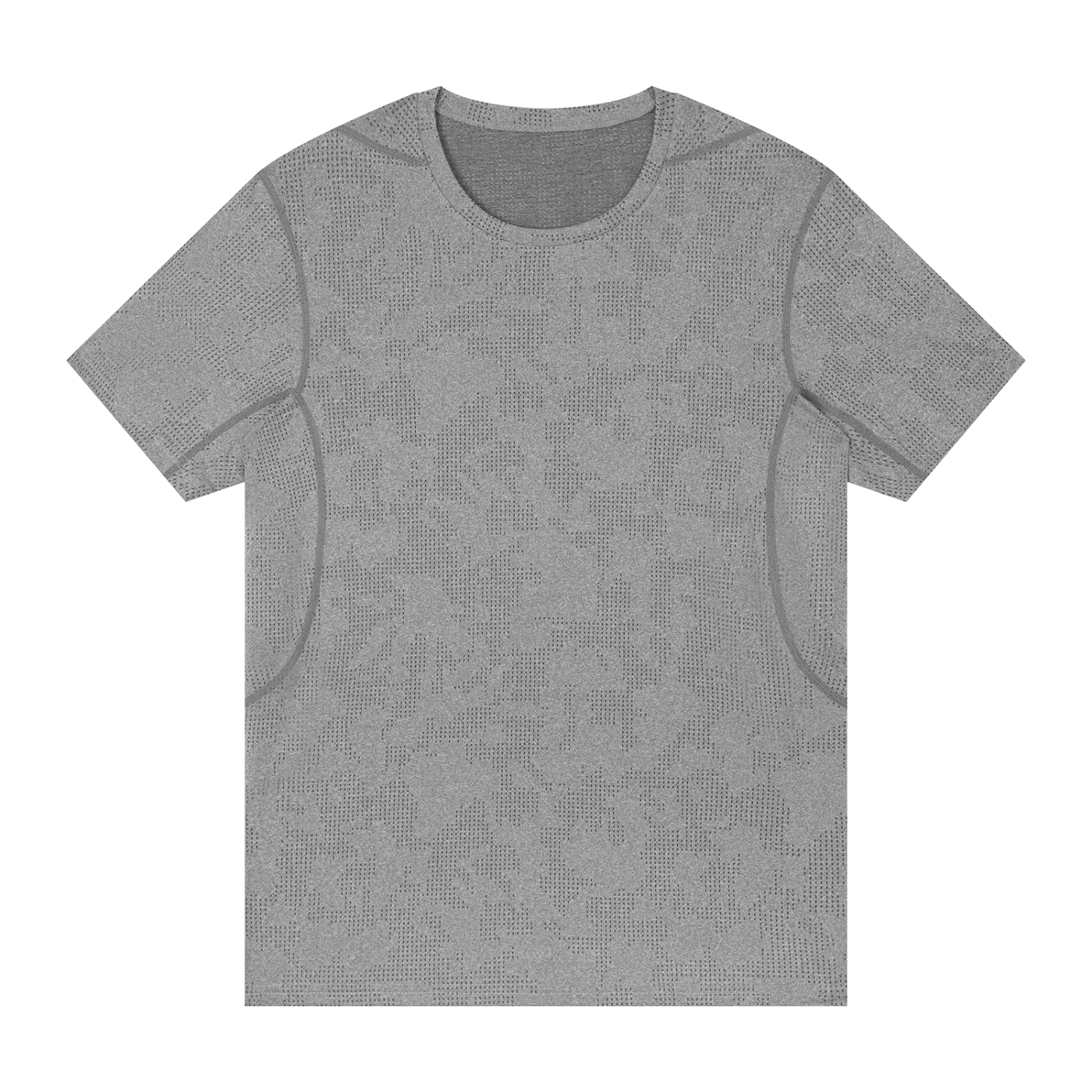Men's Jacquard Slim Mesh T-Shirt – Breathable Performance Athletic Tee