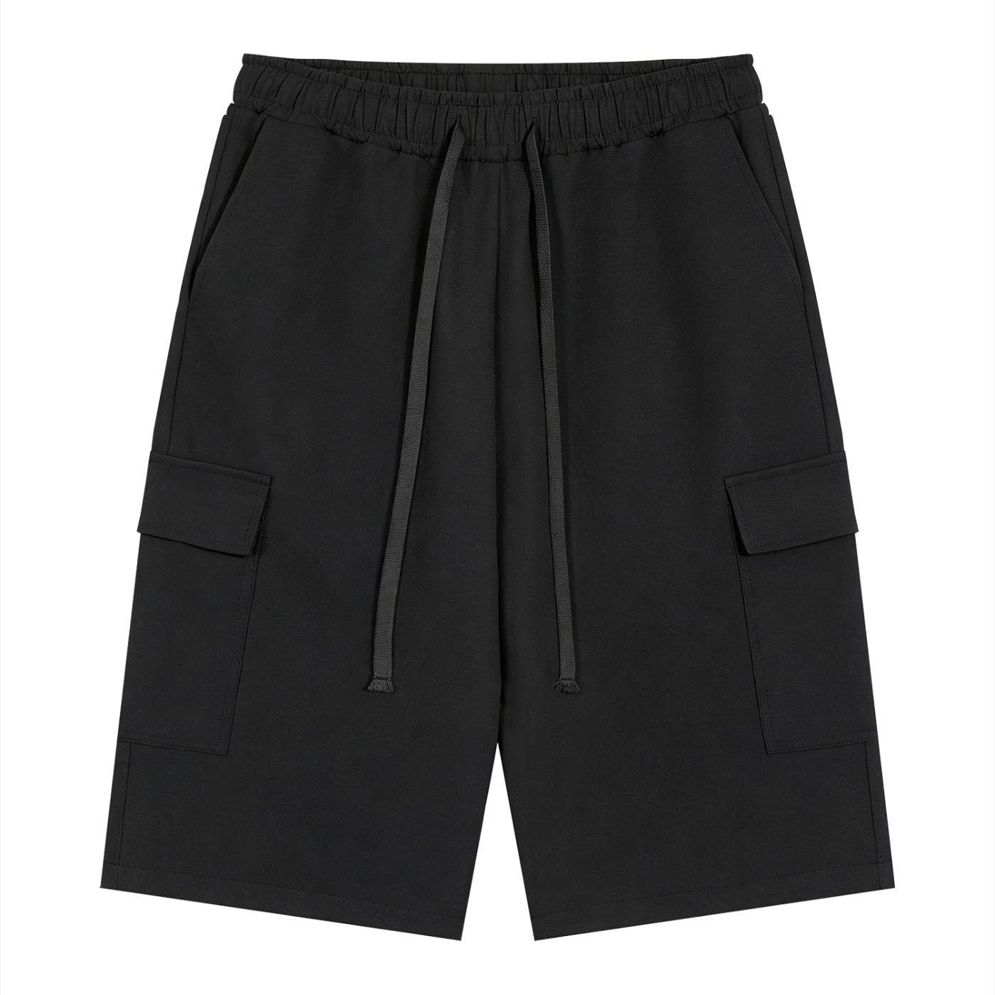 Unisex Drawstring Cargo Shorts – Relaxed Fit Utility Streetwear Shorts with Pockets
