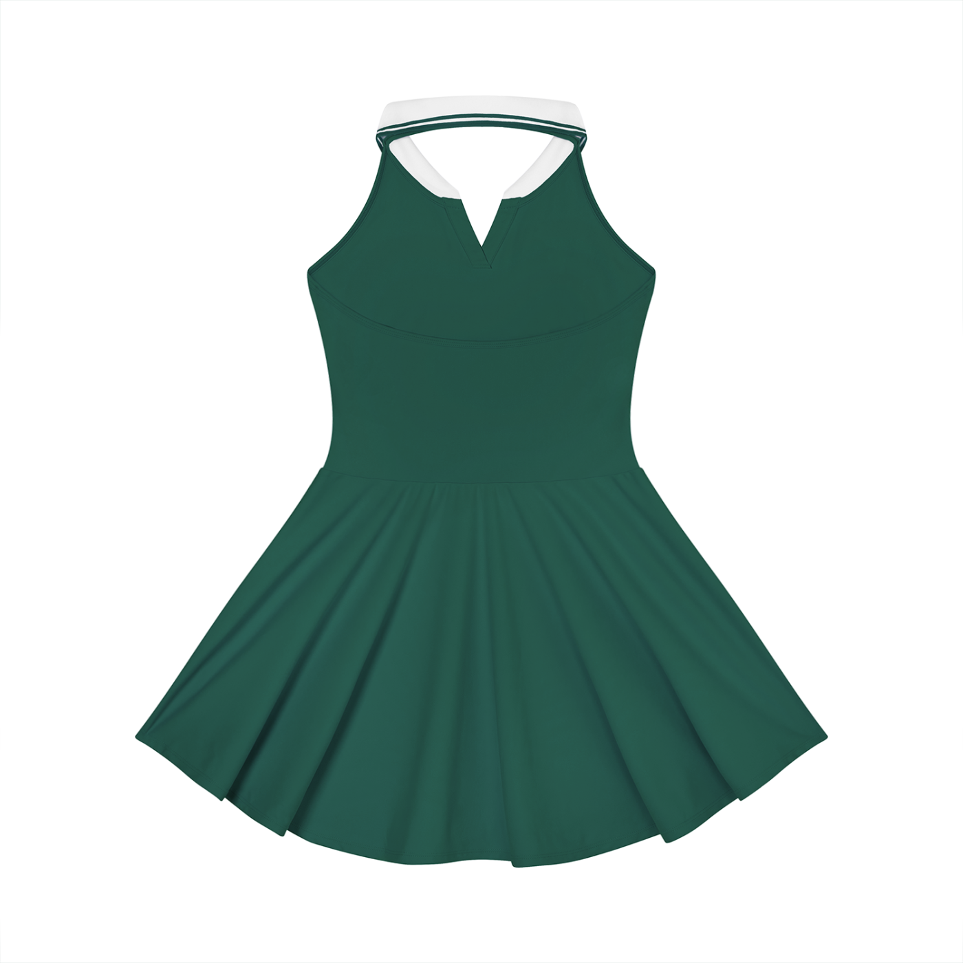 Women's Collared Halter A-Line Tennis Dress – Sleeveless Activewear Dress