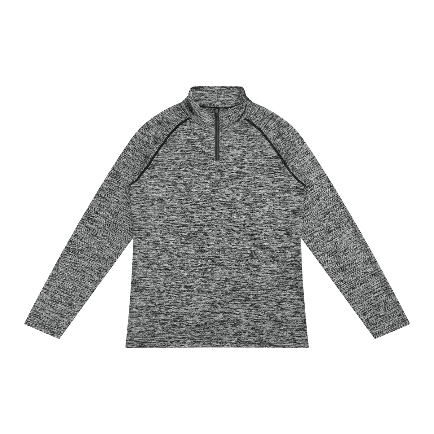 Men's Quarter-Zip Performance Long Sleeve T-Shirt – Lightweight Athletic Training Top