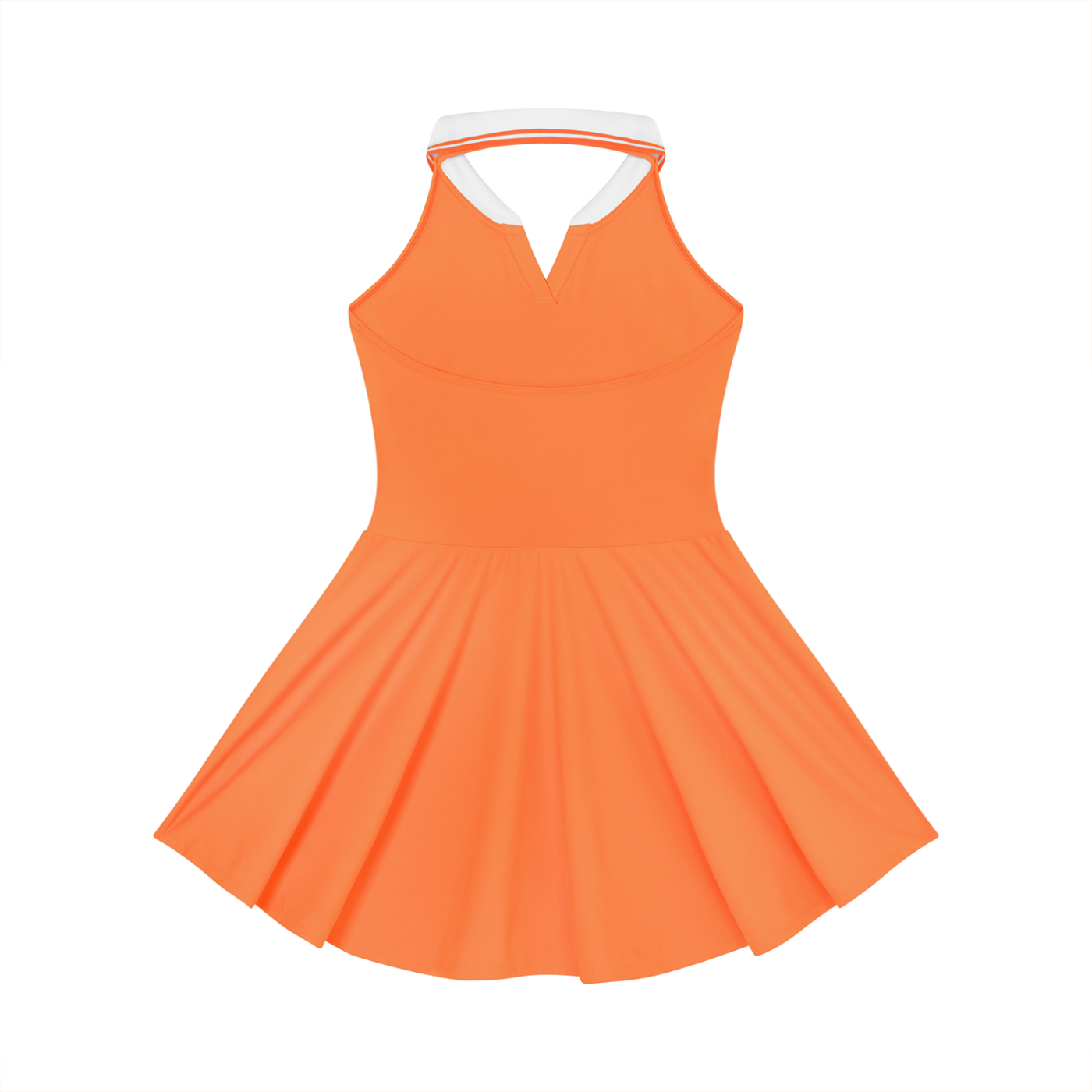 Women's Collared Halter A-Line Tennis Dress – Sleeveless Activewear Dress