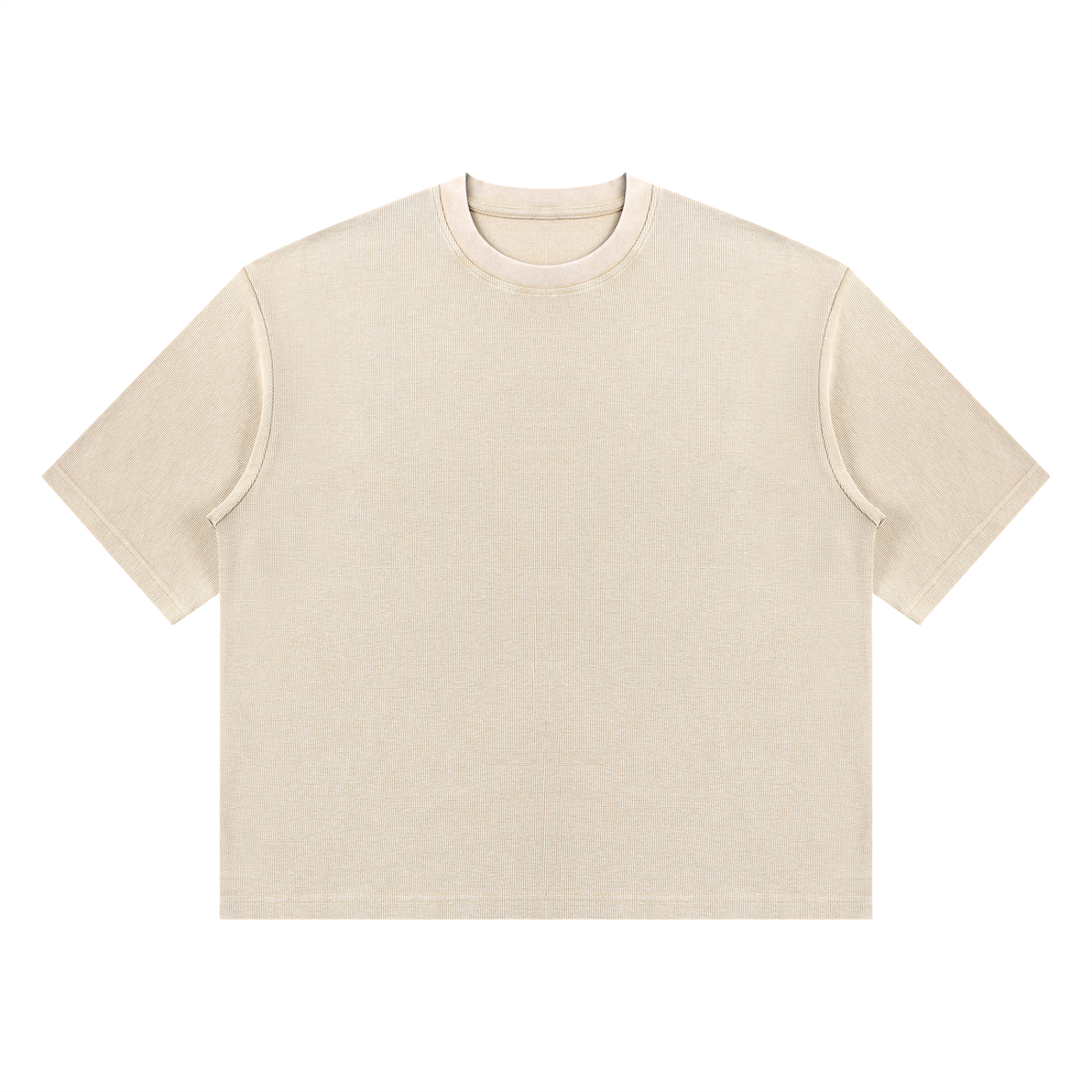 Unisex Mineral Wash Waffle Boxy T-Shirt – Oversized Textured Streetwear Tee