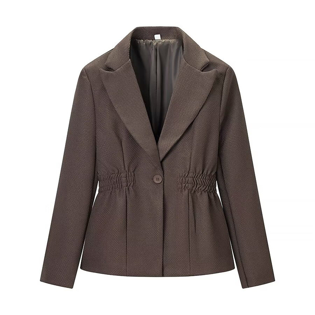 Womens Versatile Belted Blazer With Long Sleeves