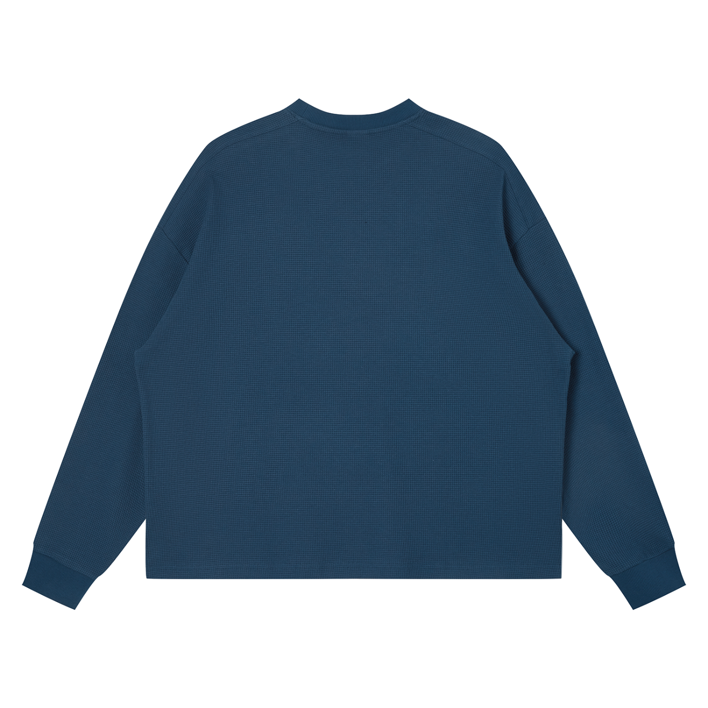 Unisex Waffle Boxy Long Sleeve T-Shirt – Oversized Textured Streetwear Tee