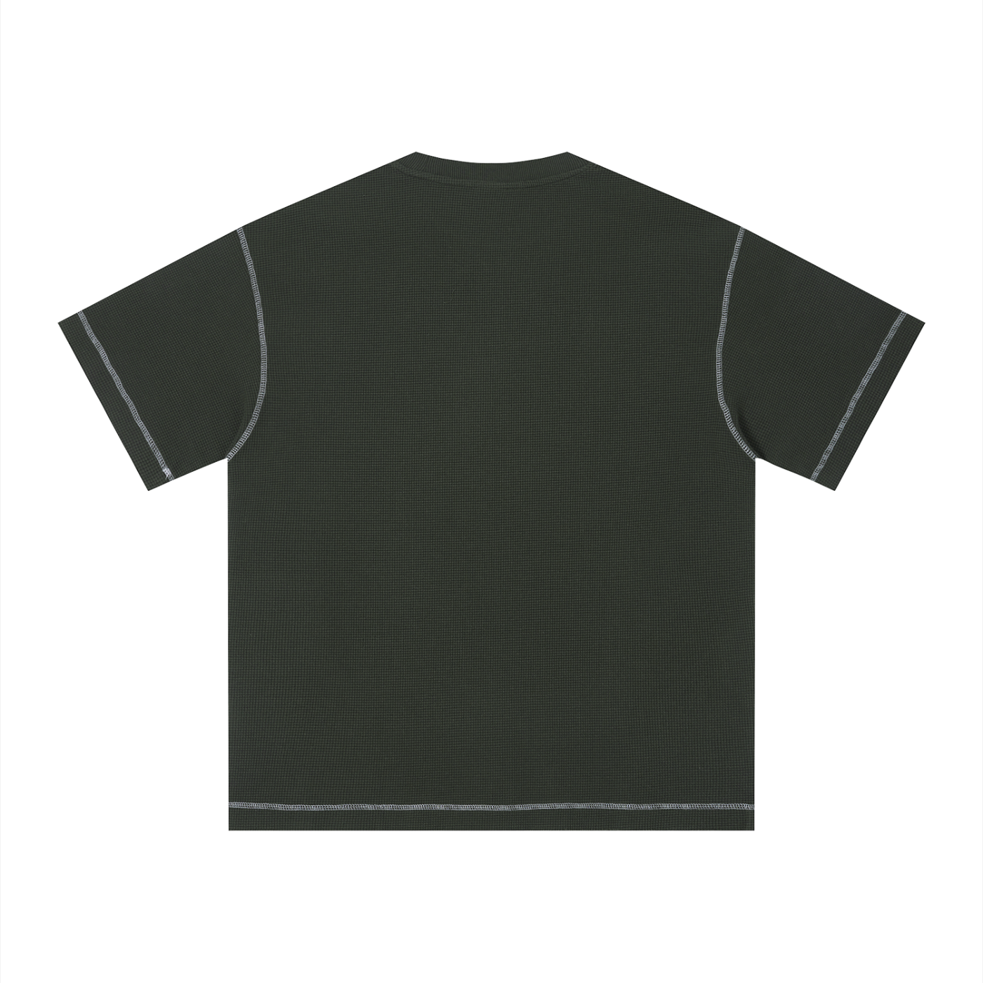 Unisex Vintage Sunfade Waffle Knit Boxy T-Shirt – Oversized Streetwear Tee