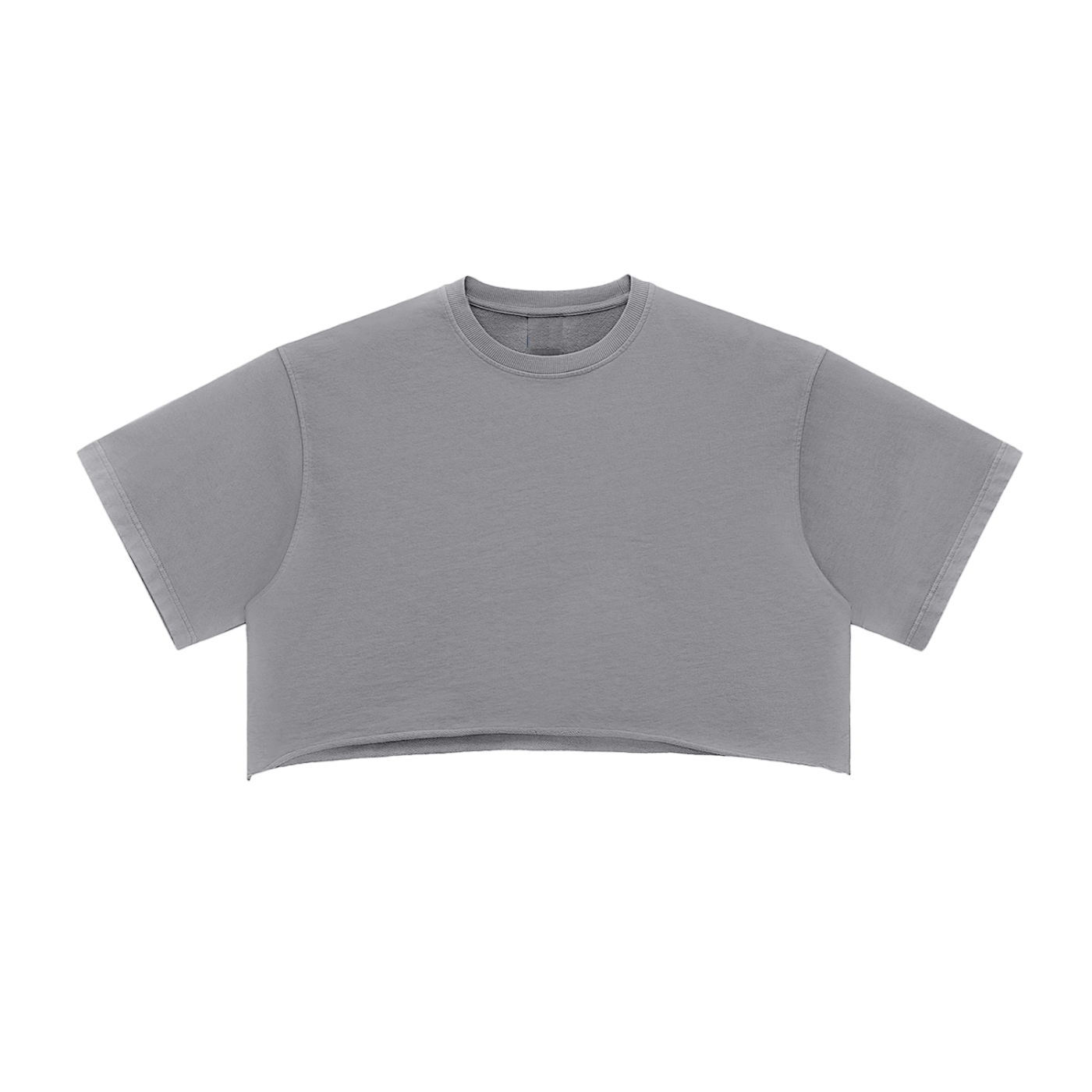 Snow Washed Raw Edge Crop Top