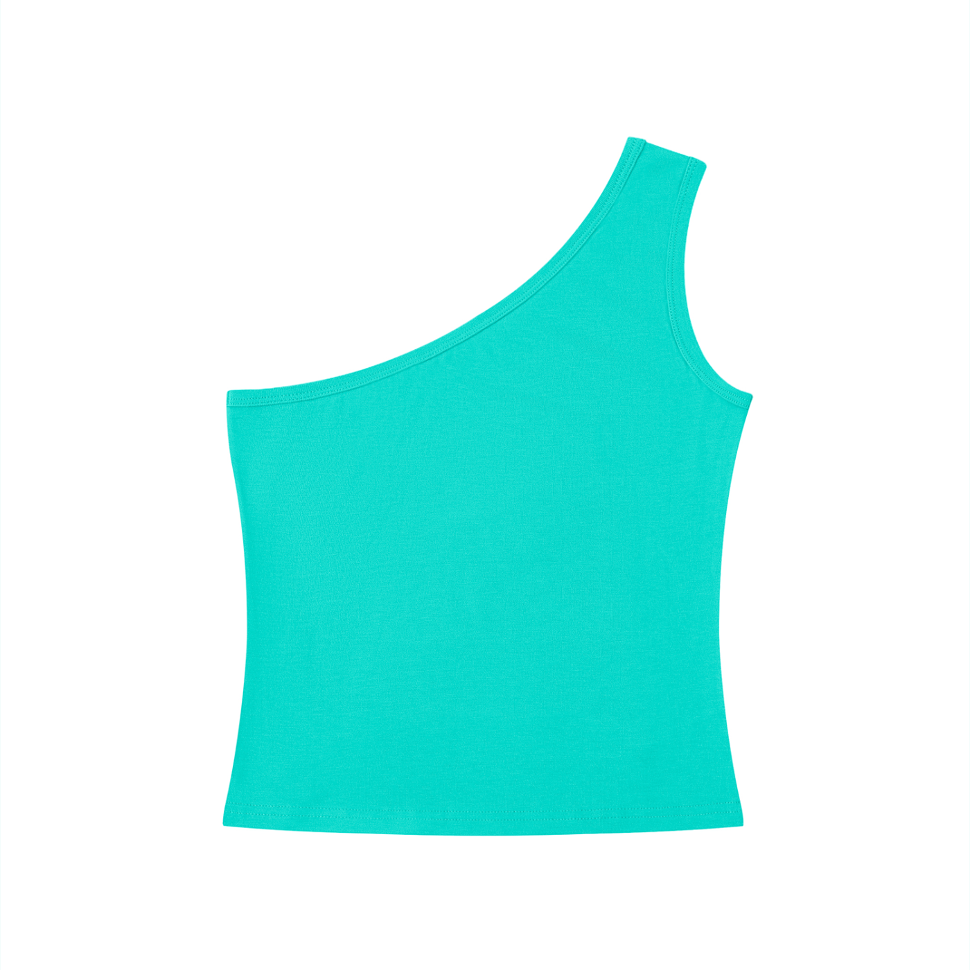 Women's One Shoulder Crop T-Shirt – Slim Fit Trendy Casual Top