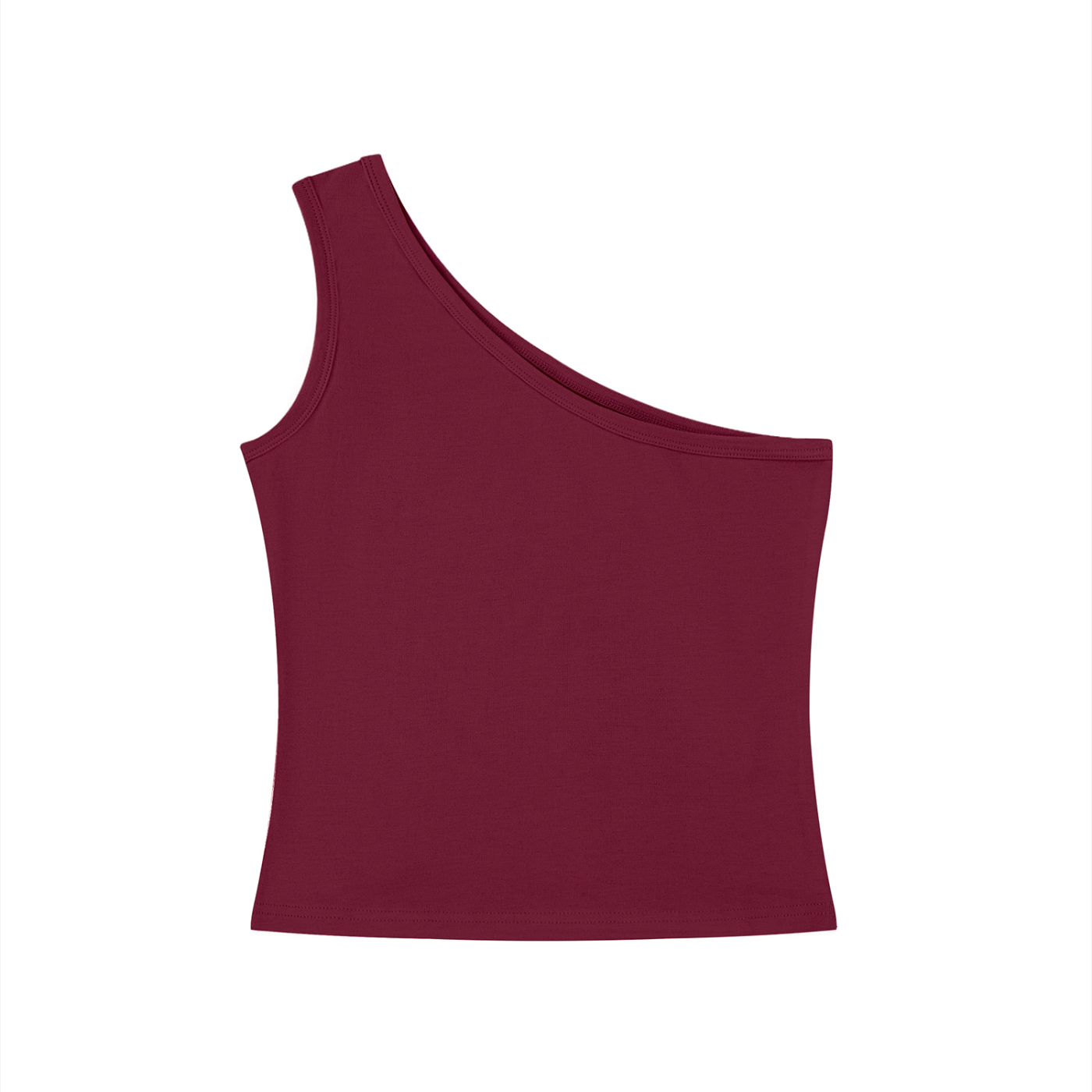 Women's One Shoulder Crop T-Shirt – Slim Fit Trendy Casual Top