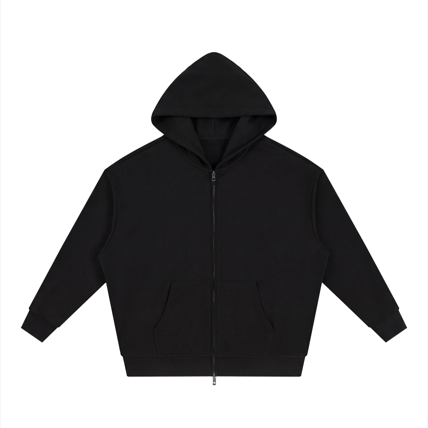 Unisex Loose Fit Full-Zip Hoodie – Premium Casual Streetwear Sweatshirt