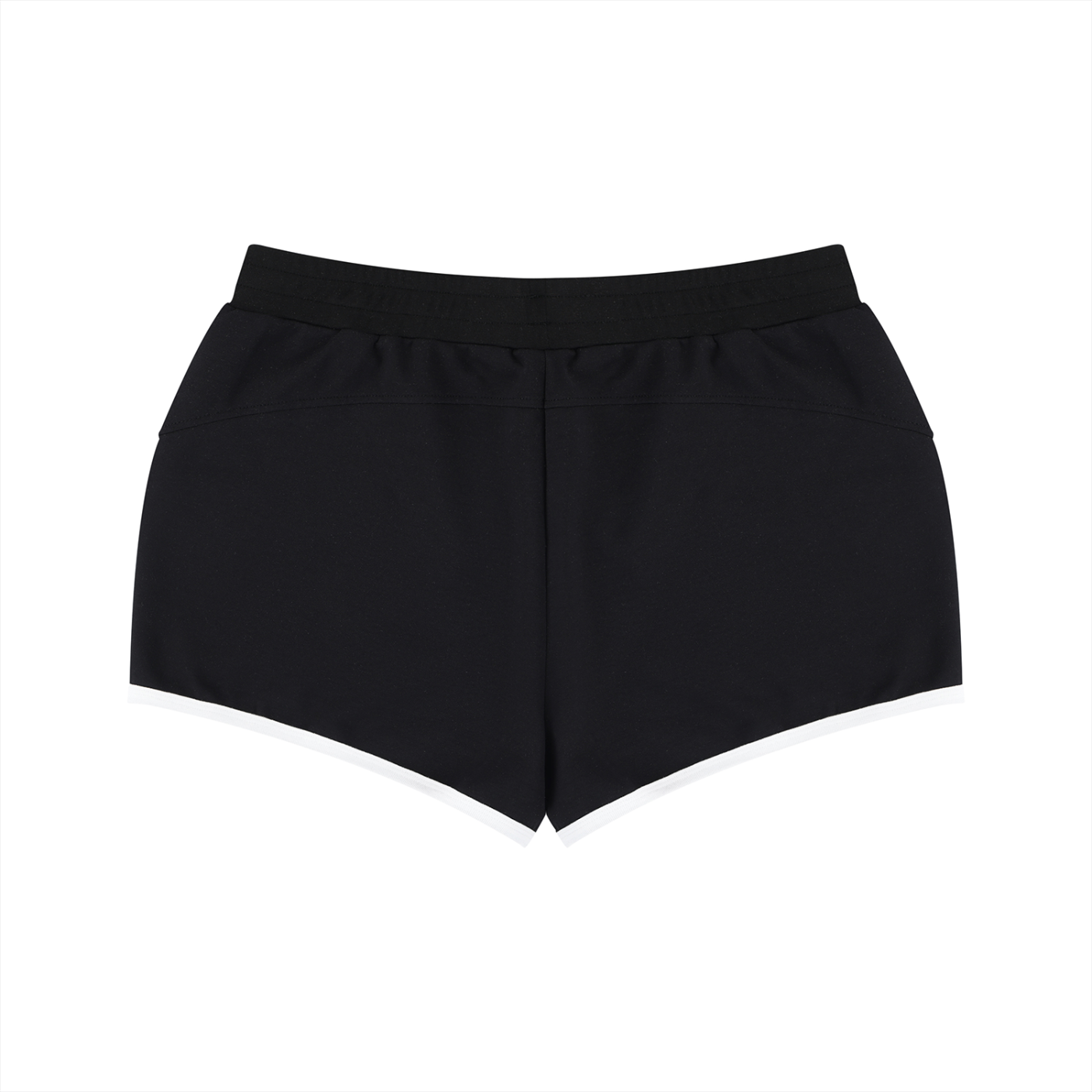 Women's Retro Contrast Trim Athletic Shorts – High-Waisted Activewear Shorts