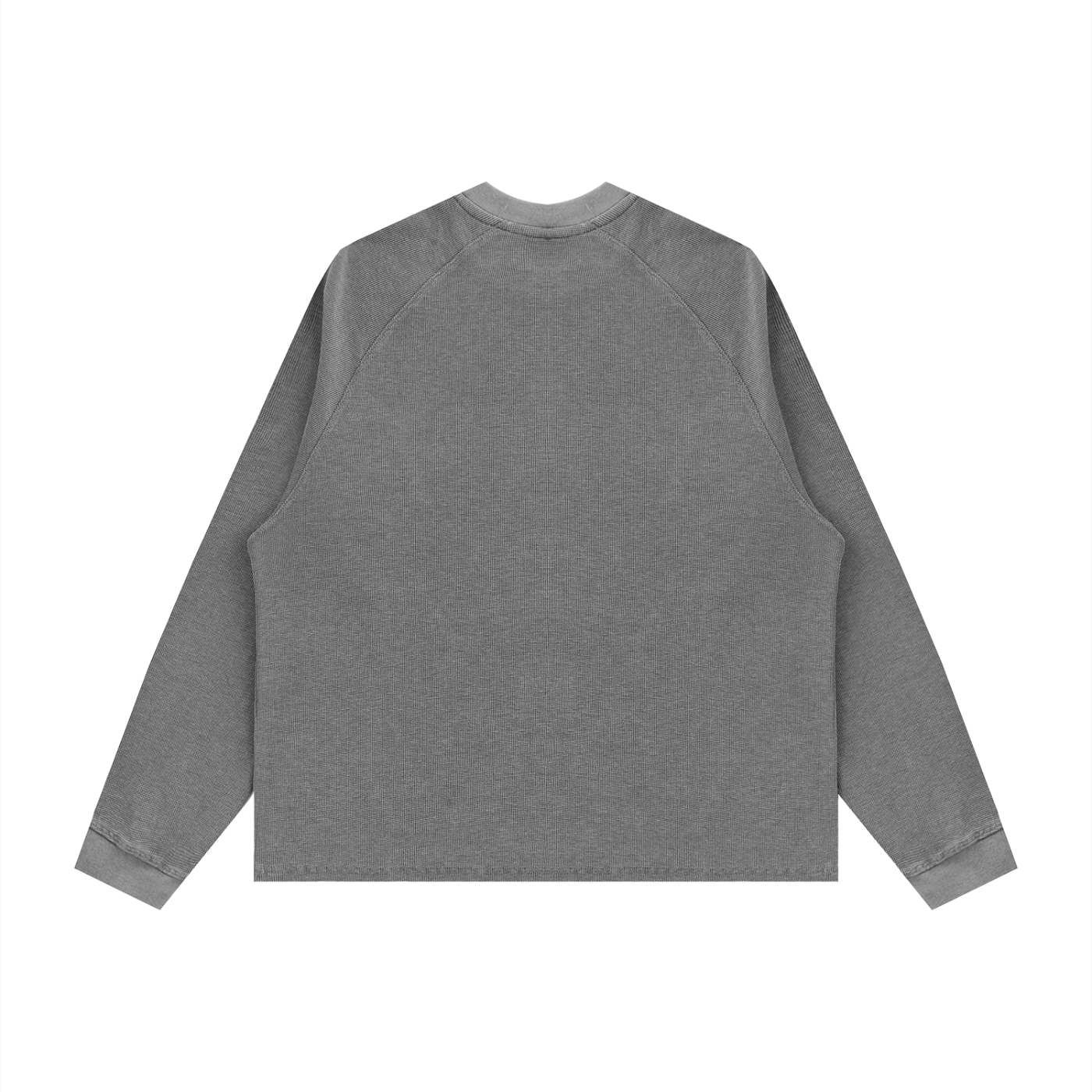 Unisex Vintage Wash Boxy Waffle T-Shirt – Oversized Textured Streetwear Tee