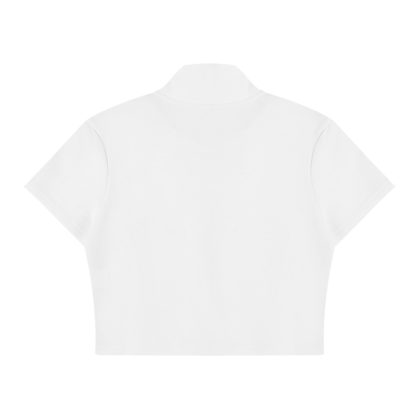Women's Cropped Full-Zip Short Sleeve T-Shirt – Slim Fit Casual Zip-Up Top
