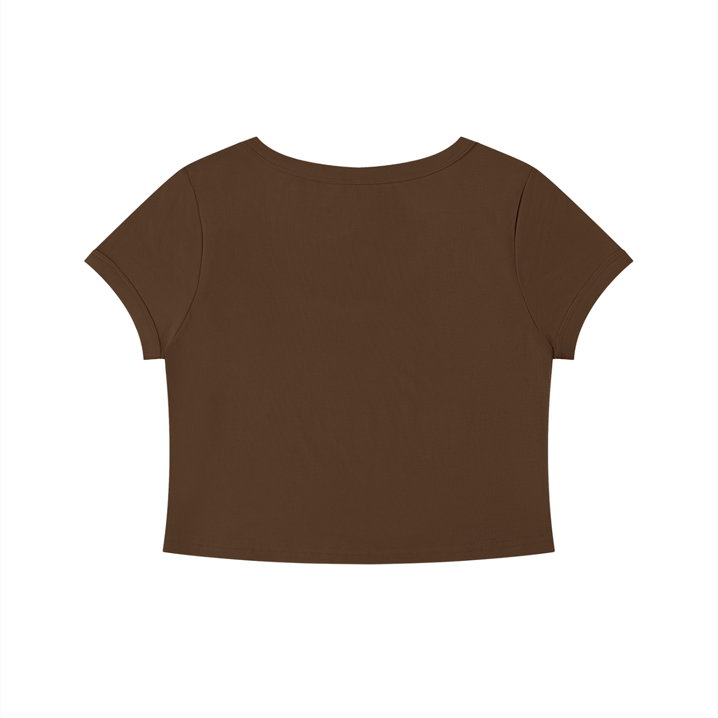 Women's Solid Color Slim Crop T-Shirt – Fitted Everyday Essential Crop Top