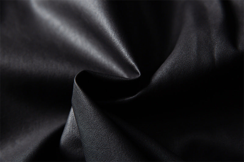 Casual Matte PU Leather Jacket Men's Coat