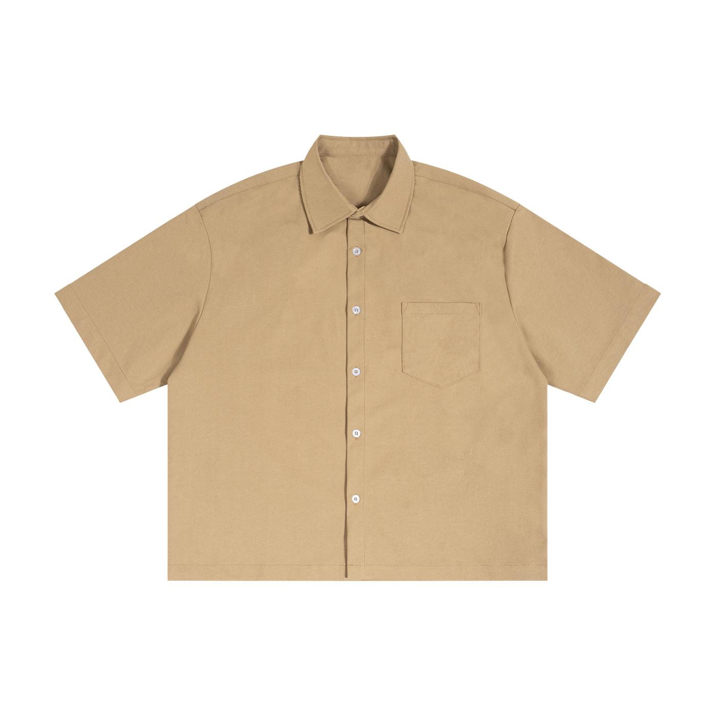 Unisex Heavyweight Boxy Short Sleeve Shirt – Oversized Premium Streetwear Button-Up