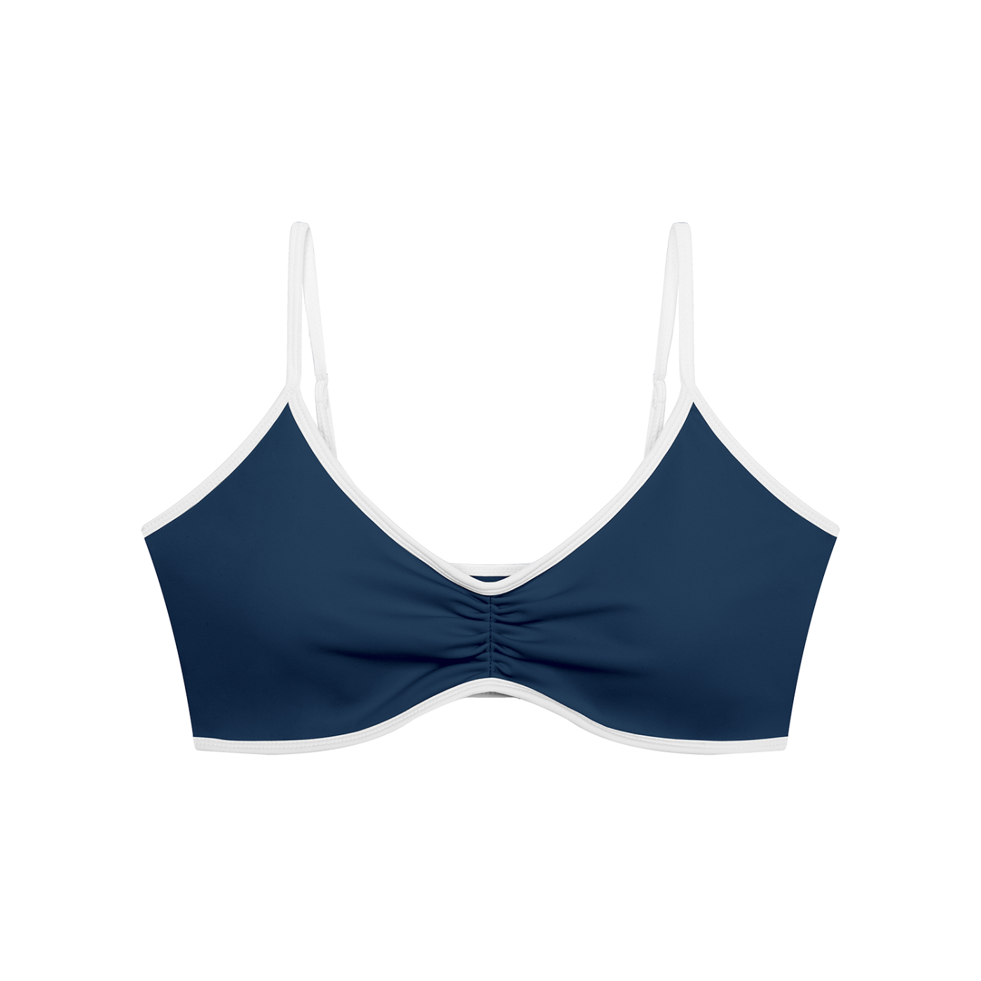 Women's Color Block Ruched V-Neck Sports Bra – Medium Support Activewear Bra