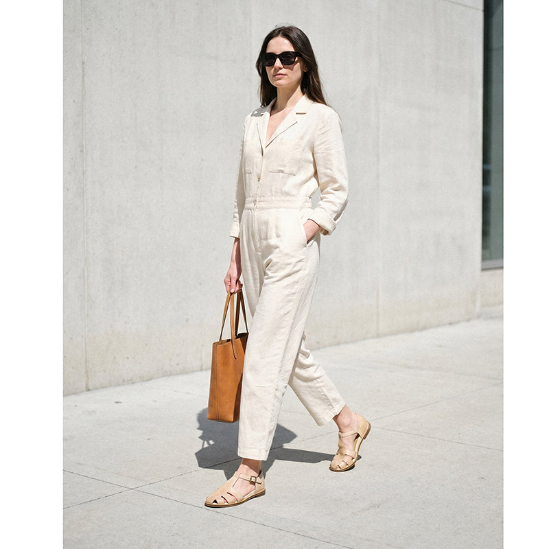 Retro Roman Closed Toe Leather Sandals, Premium Full Grain T-Strap Flats