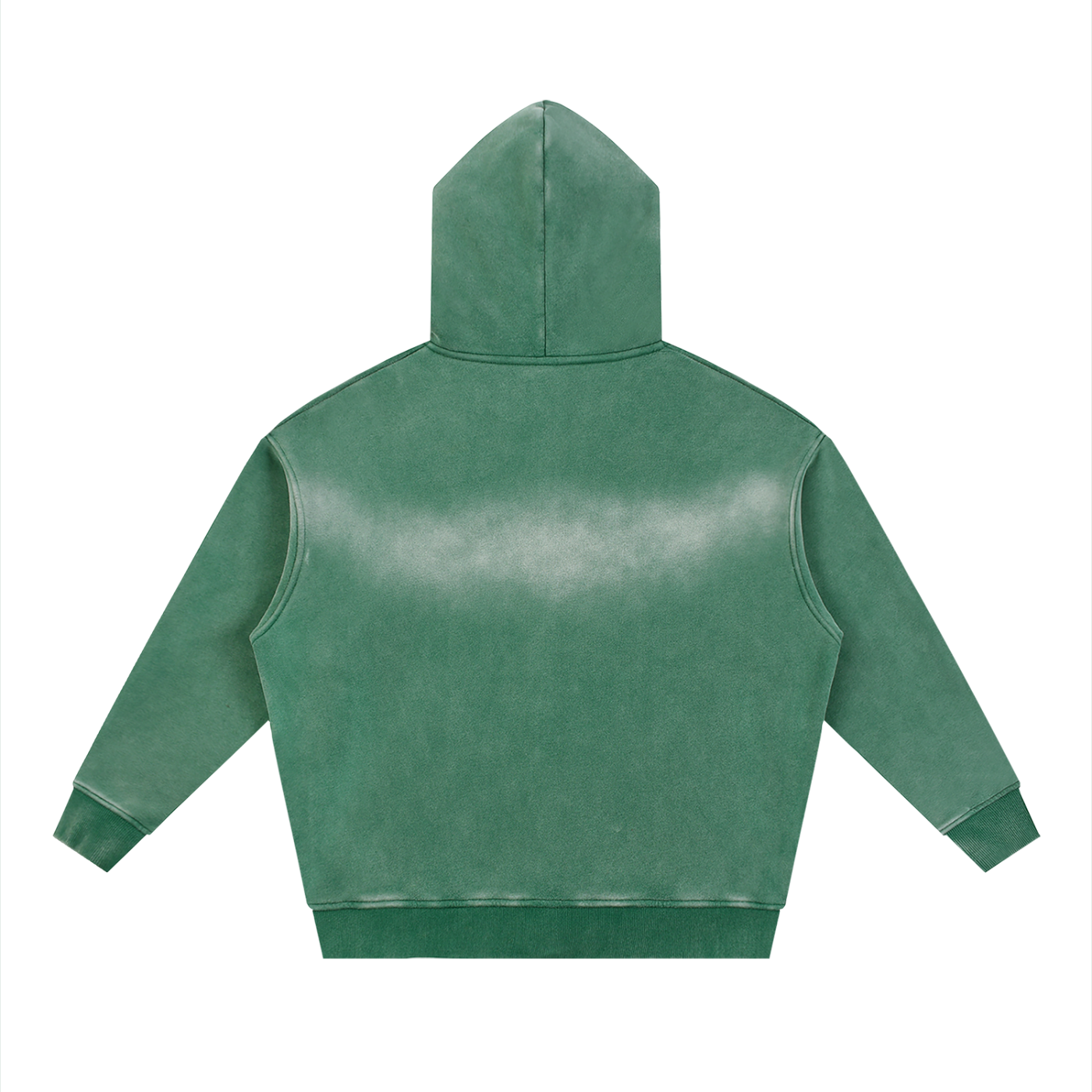 Unisex Vintage Sunfade Two-Way Zip Boxy Fleece Hoodie – Oversized Heavyweight Hoodie