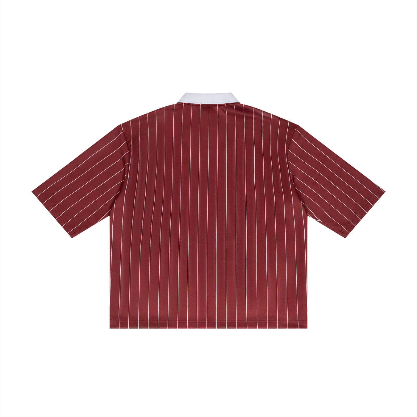 Unisex Pinstripe Collared Soccer Jersey – Oversized Retro Soccer Shirt