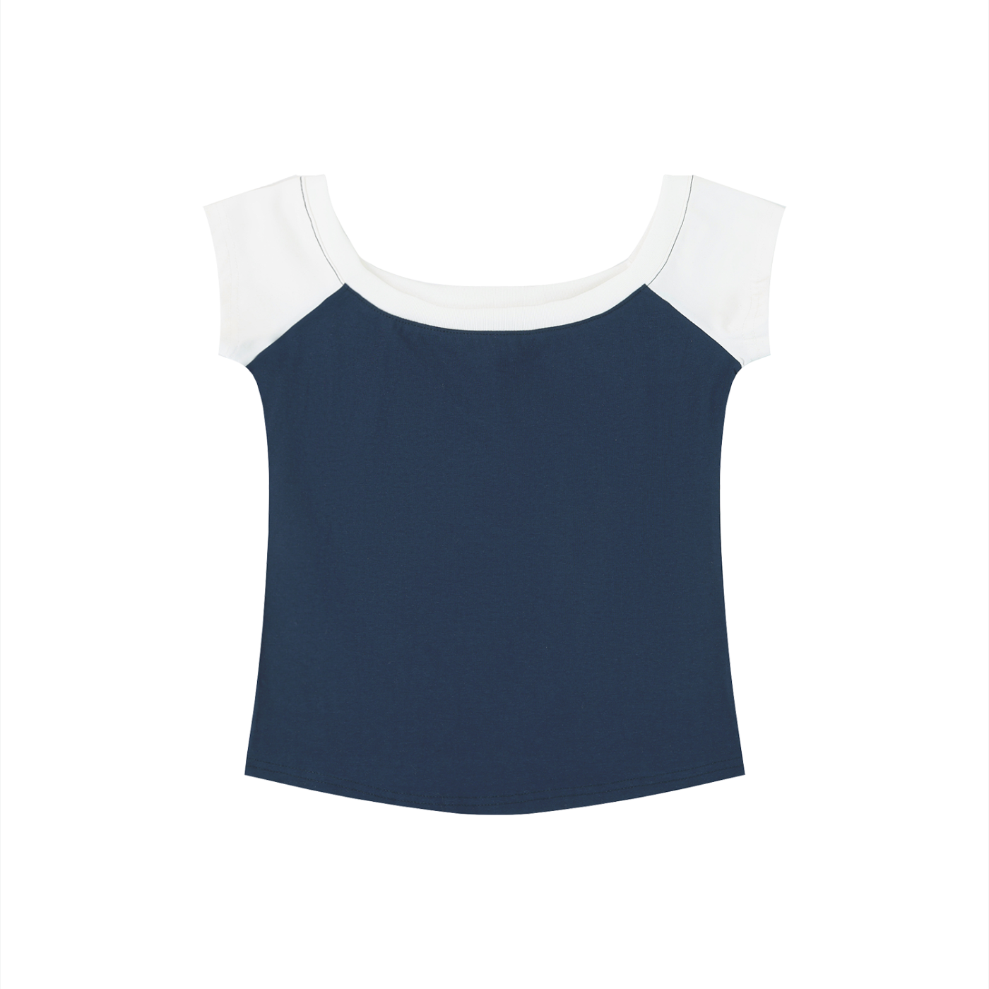 Women's Off-the-Shoulder Crop T-Shirt – Slim Fit Casual Fashion Top
