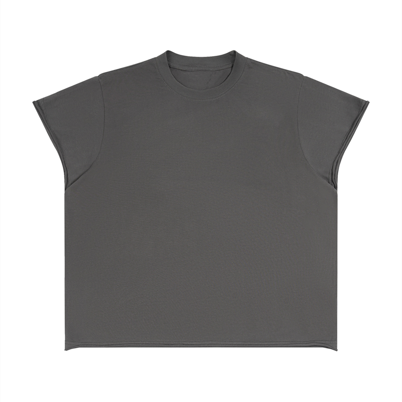 Unisex Boxy Raw Edge T-Shirt – Oversized Heavyweight Vintage Streetwear Tee