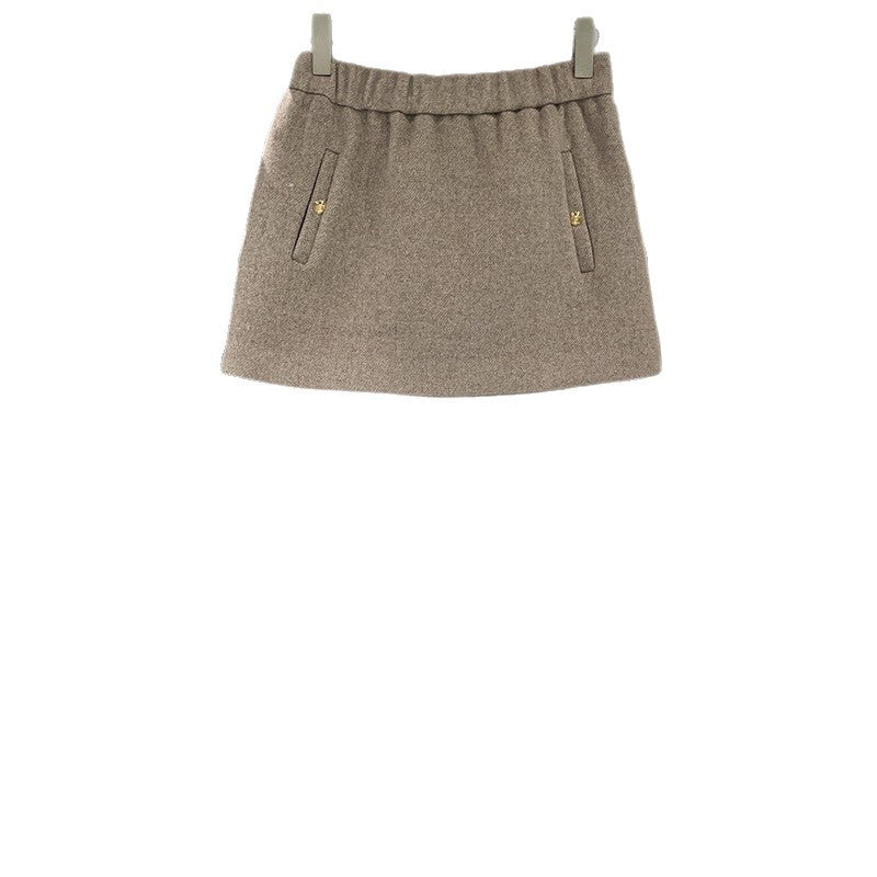 Women's Wool Jacket and Mini Skirt Set