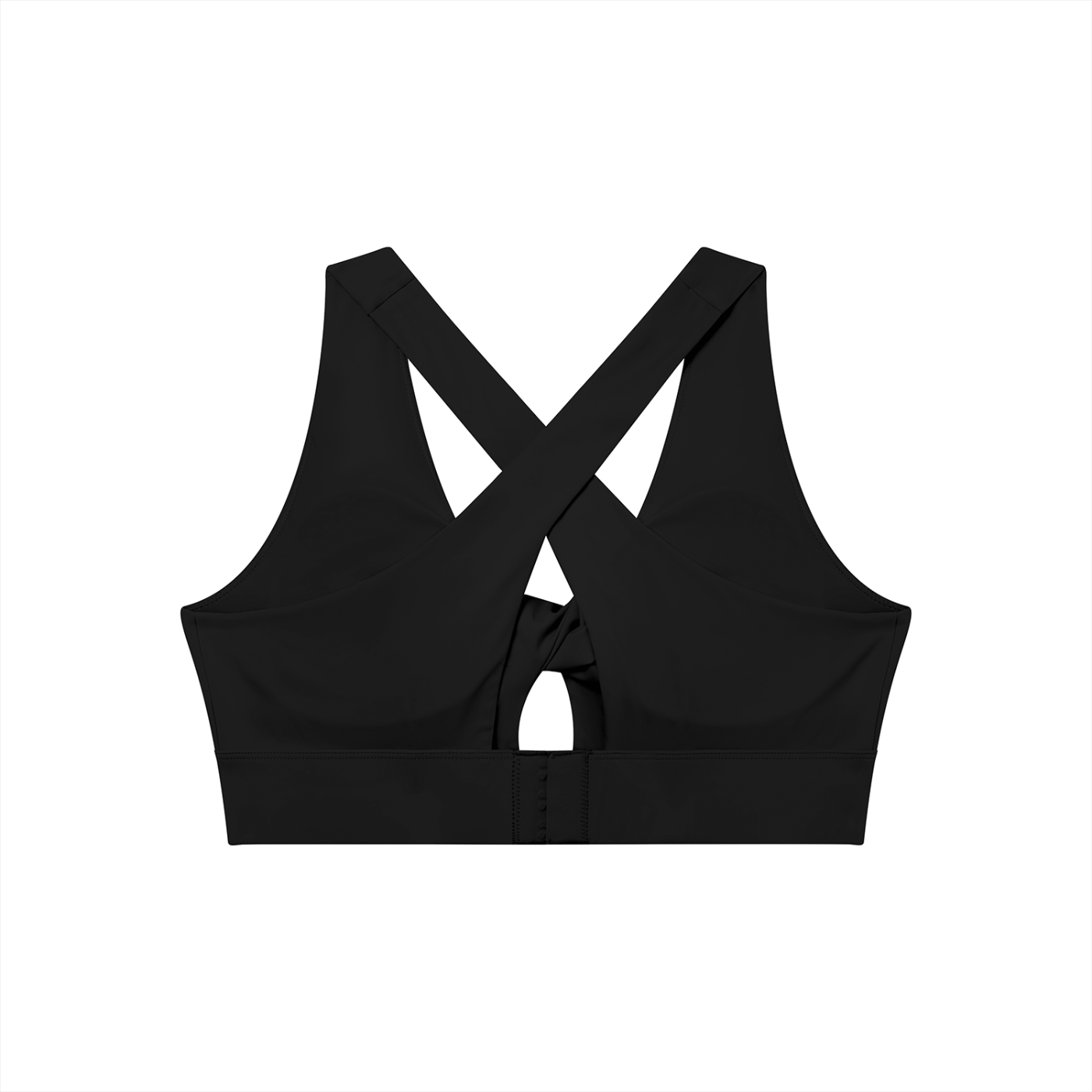 Women's Twist Front V-Neck Sports Bra – Seamless Medium Support Activewear Bra