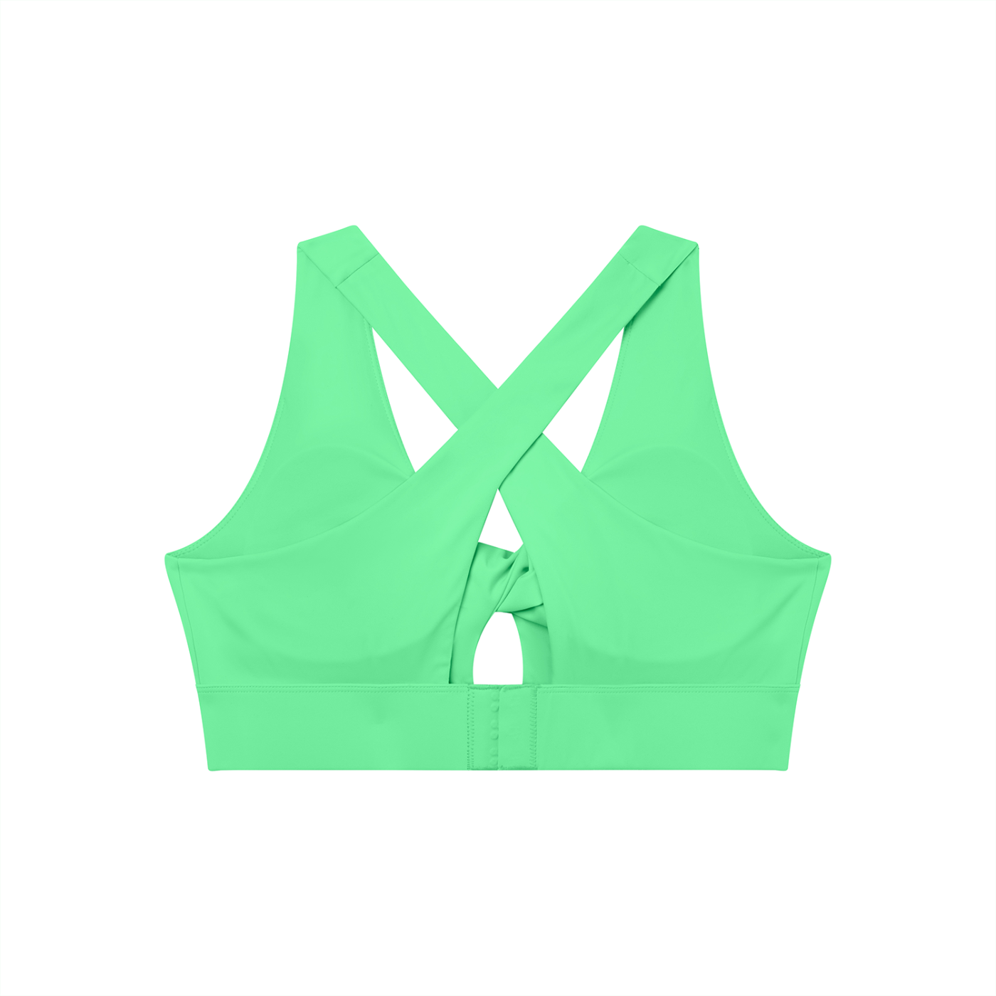 Women's Twist Front V-Neck Sports Bra – Seamless Medium Support Activewear Bra